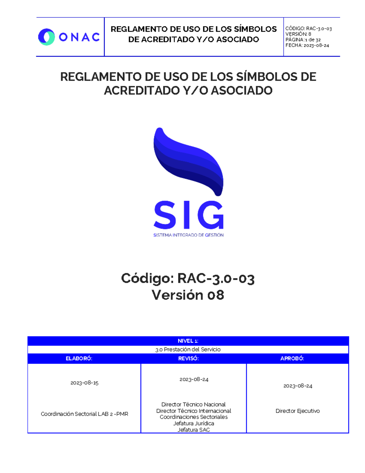 RAC-3 - RAc - REGLAMENTO DE USO DE LOS SÕMBOLOS DE ACREDITADO Y/O ...