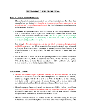 Freedom OF THE Human Person Existentialism - FREEDOM OF THE HUMAN ...