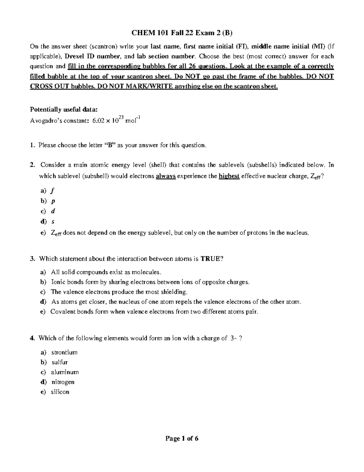 Chem 101 Exam 2 Form B Answers - Deprecated API Usage: The SVG Back-end ...