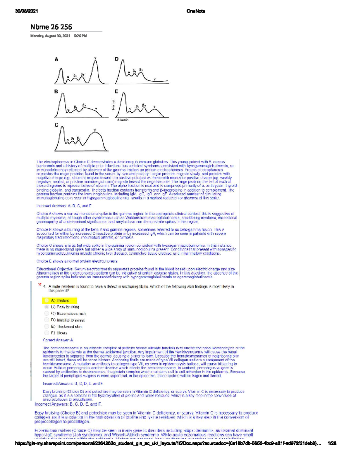 Nbme 26 Question And Answers MBBS1 Studocu