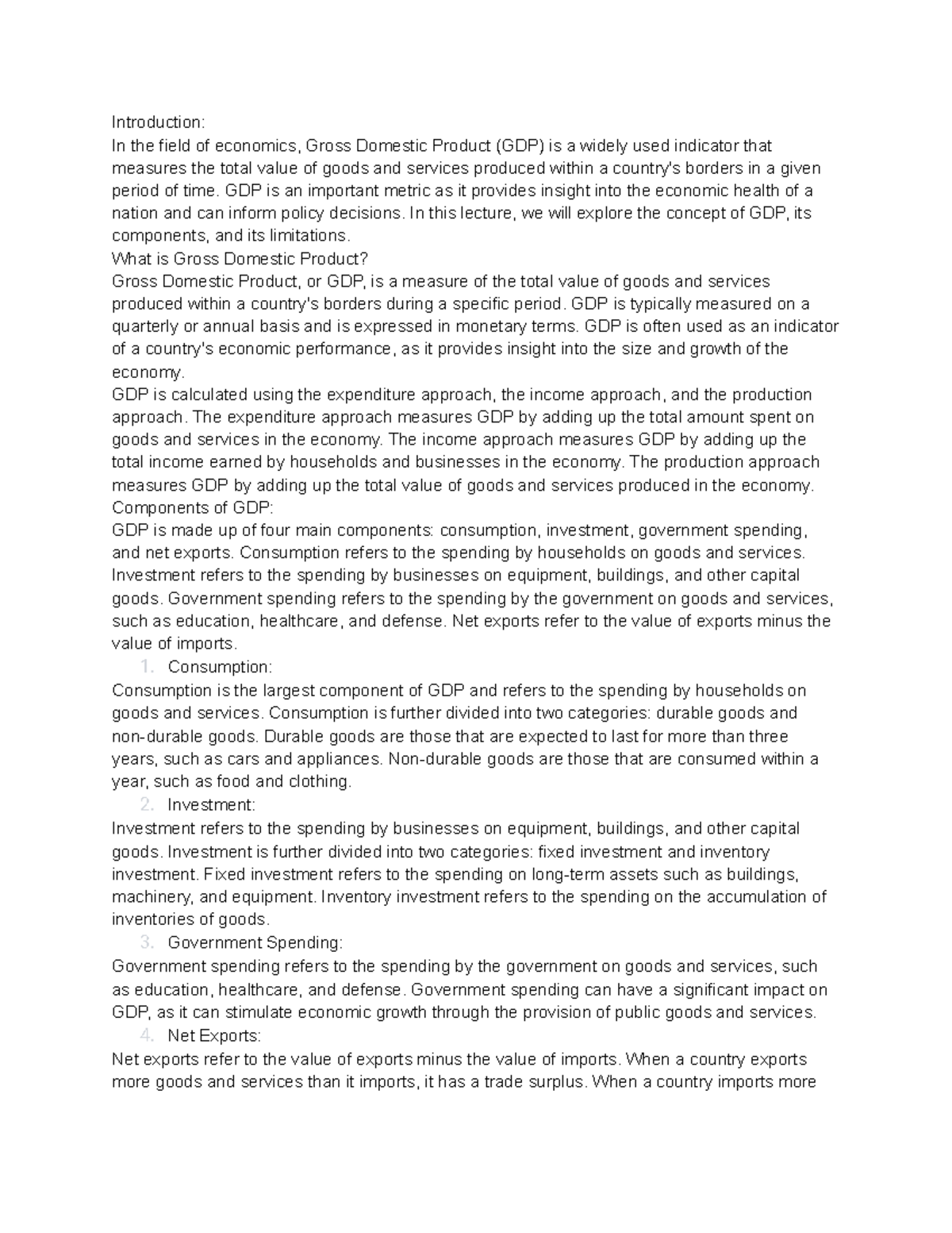 ECON101 lecture notes 27 - Introduction: In the field of economics ...