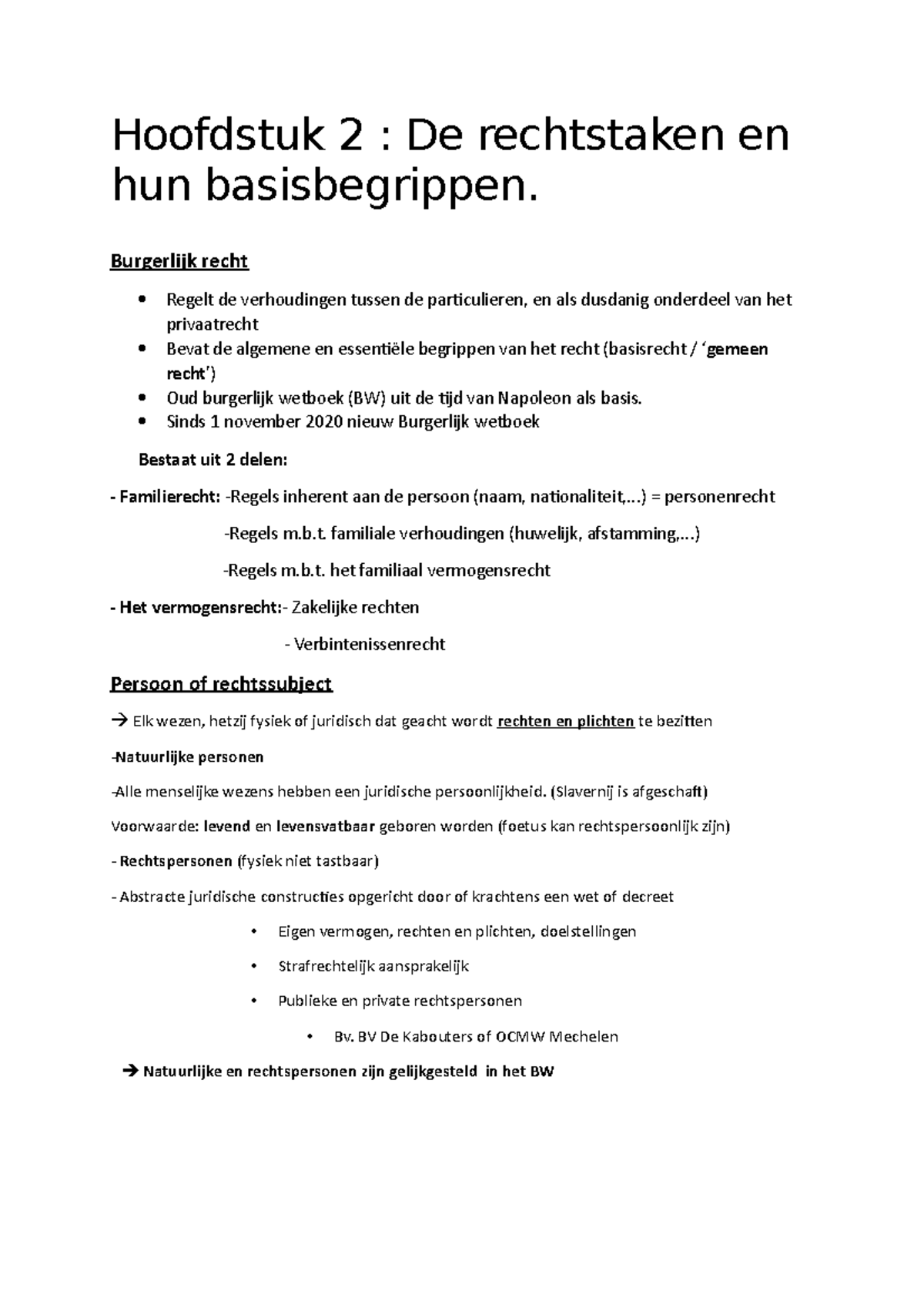 Hoofdstuk 2 Samenvatting - Hoofdstuk 2 : De Rechtstaken En Hun ...