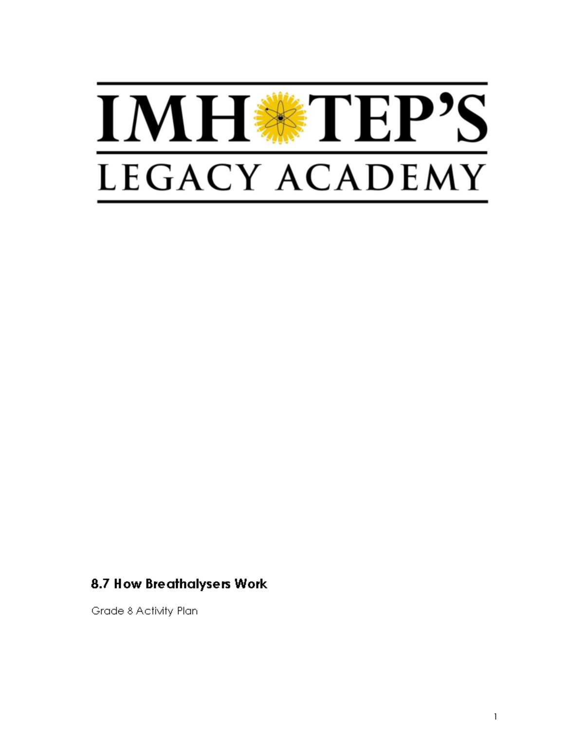 8.7 Breathalyzer breathalzer practical 8 How Breathalysers Work