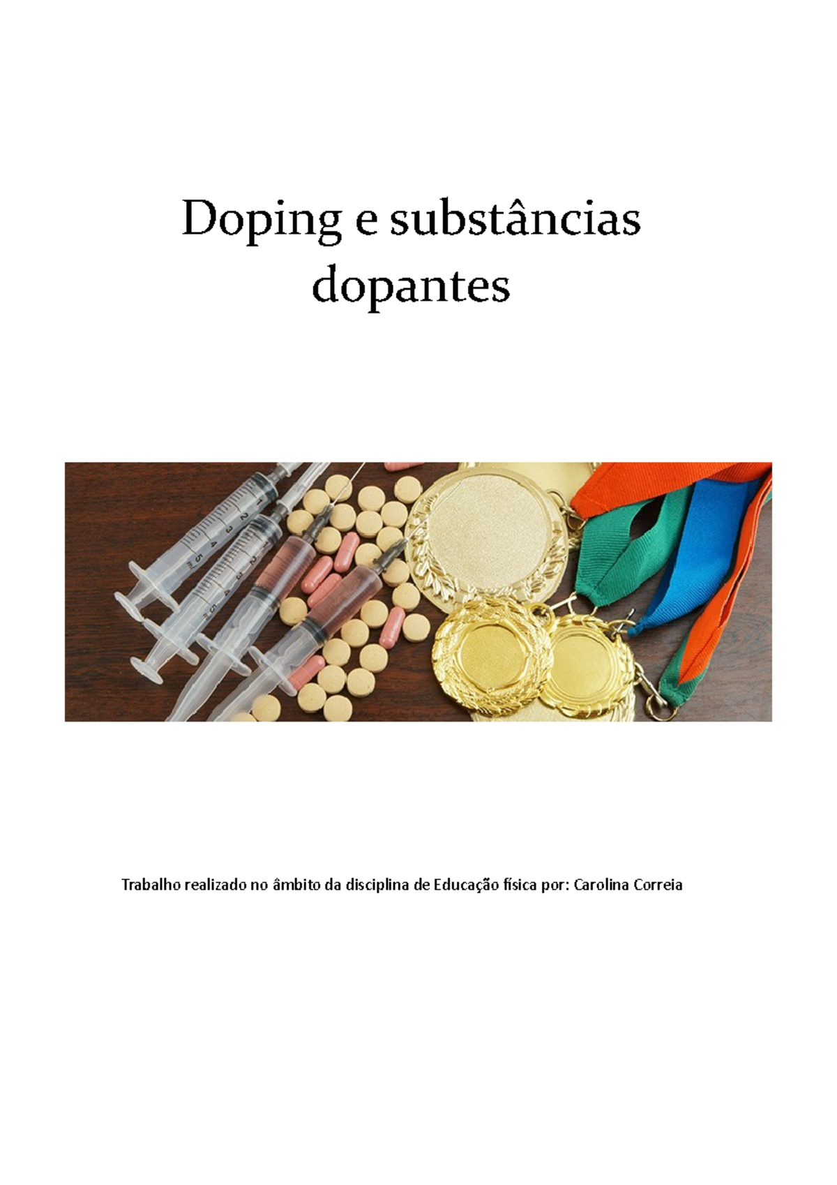 O Que é O Doping - Trabalho Realizado No âmbito Da Disciplina De ...