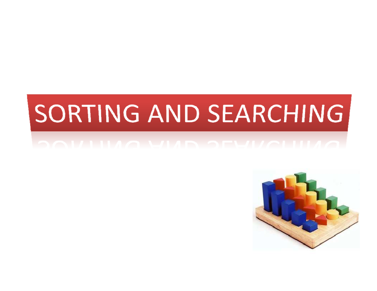 Chapter 6 - Sortingdec 2015 - 1. Define the meaning of sorting 2. To ...