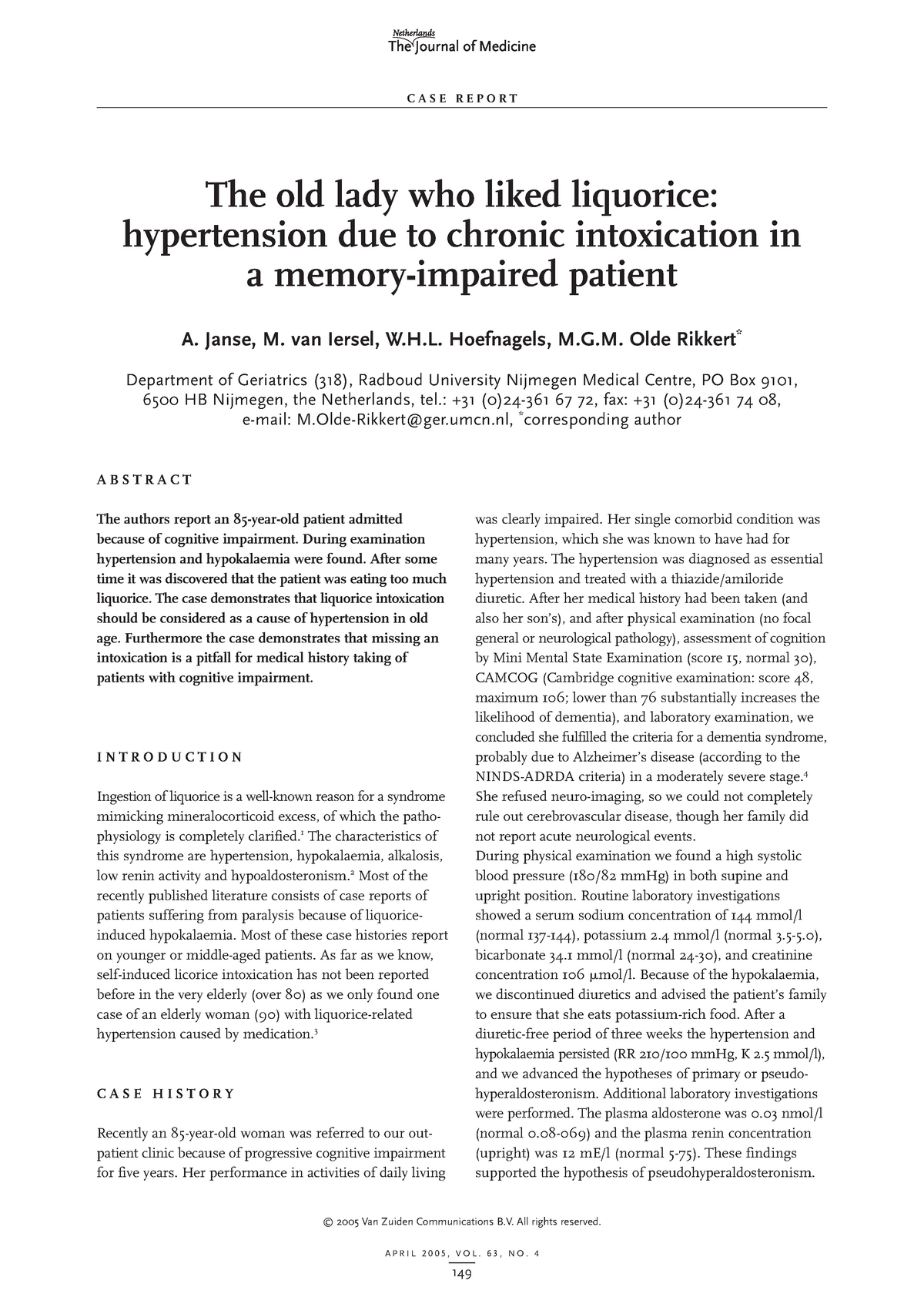 Hypertension Case Study Examples