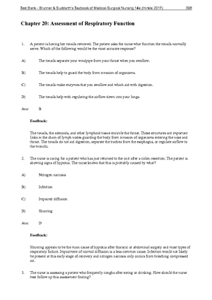 Ch 23 - Test Bank - Chapter 23: Management Of Patients With Chest And ...