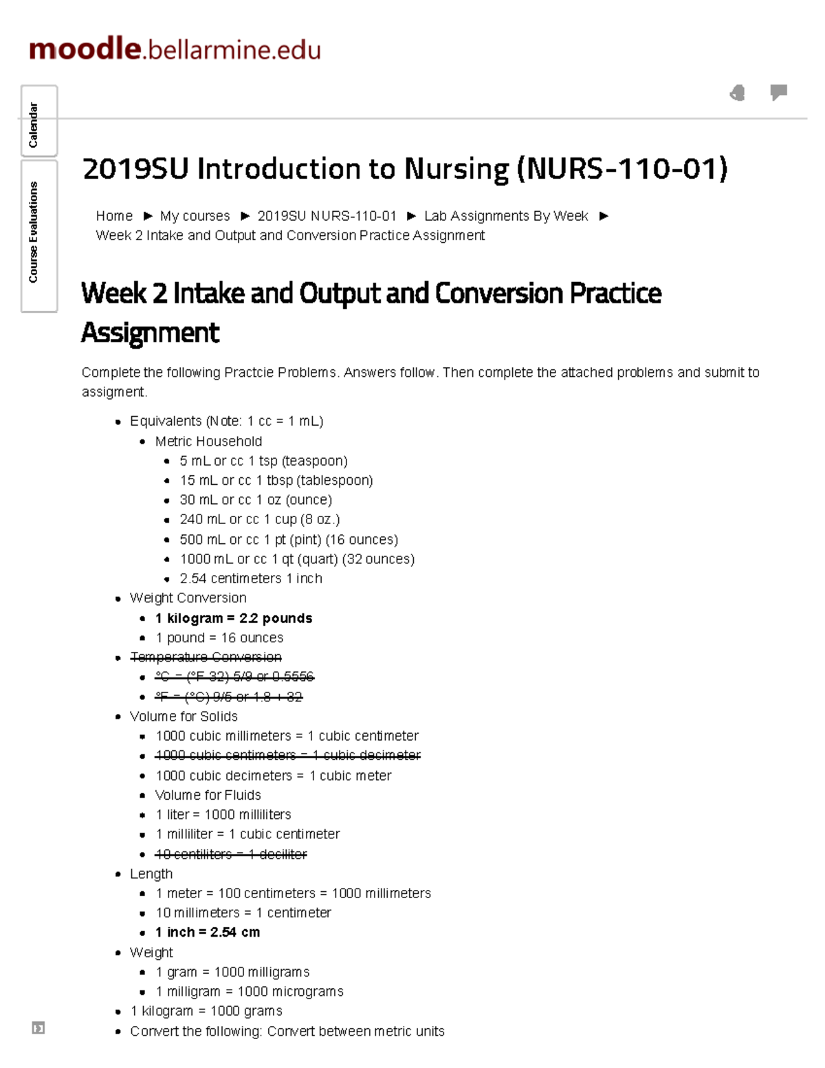 Math conversion assignment nsci 001 studocu