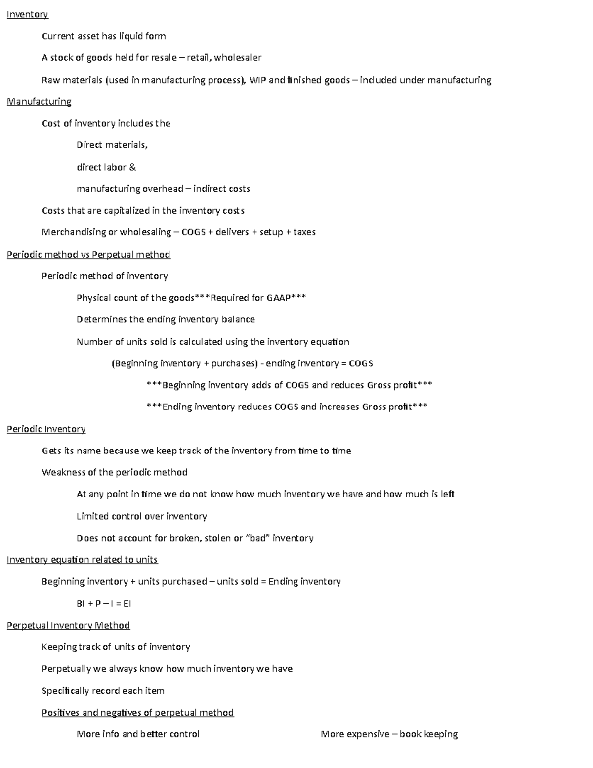 1 Lecture Seat Inventory Current asset has liquid form A stock of