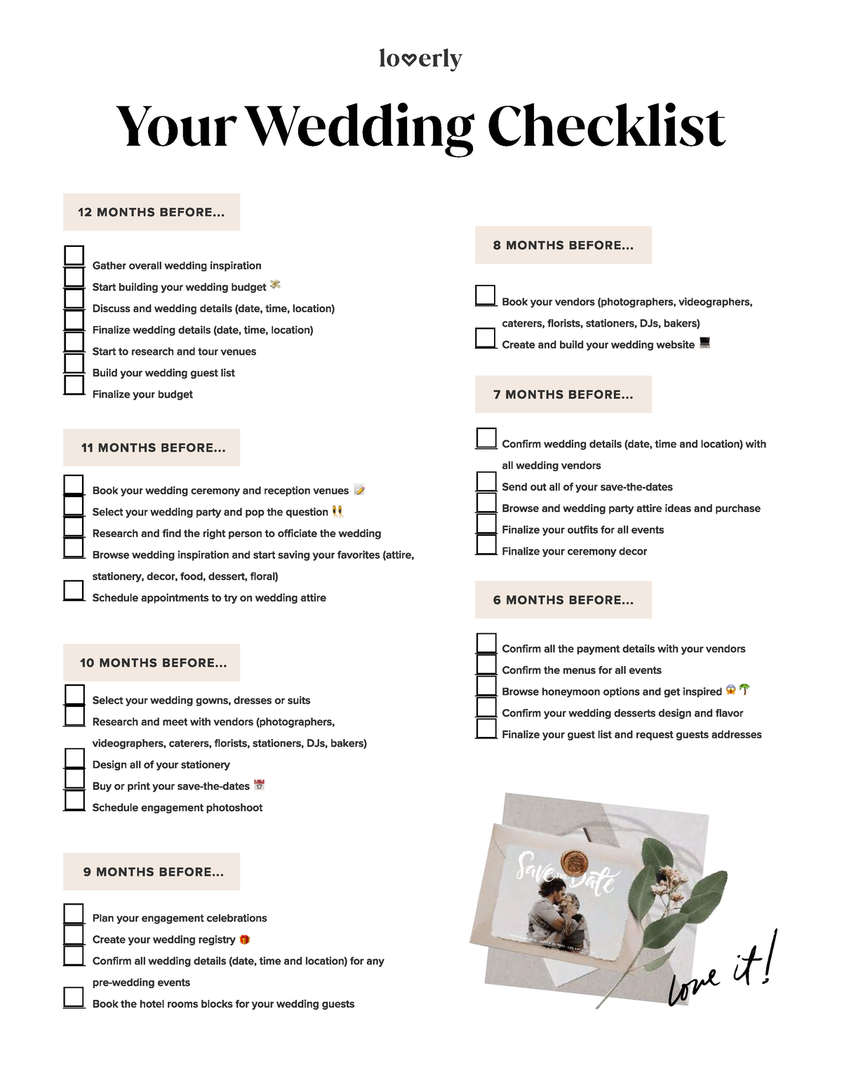 Loverly Free Wedding Planning Checklist Fillable - HIST 403 - NSC - Studocu