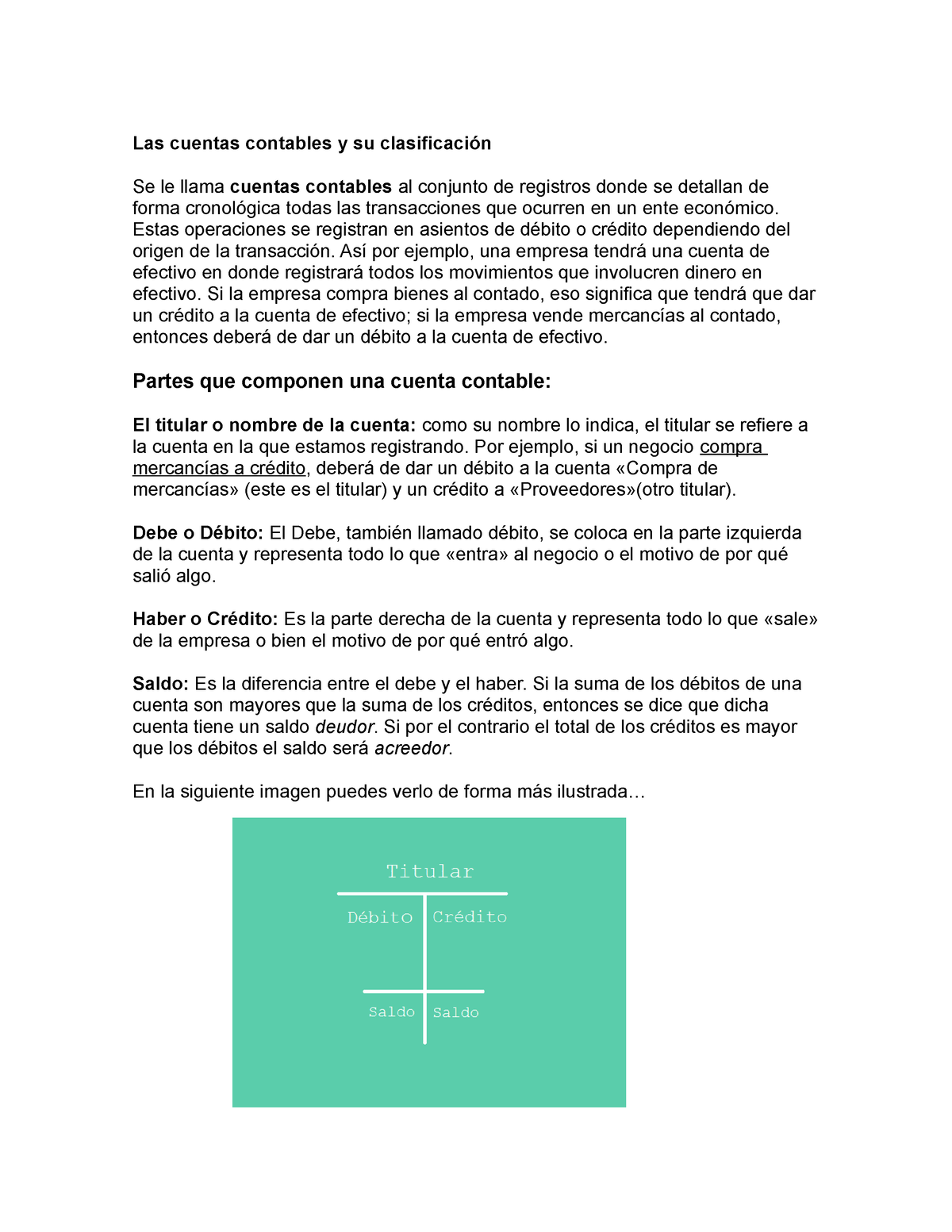 Las Cuentas Contables Y Su Clasificación - Estas Operaciones Se ...