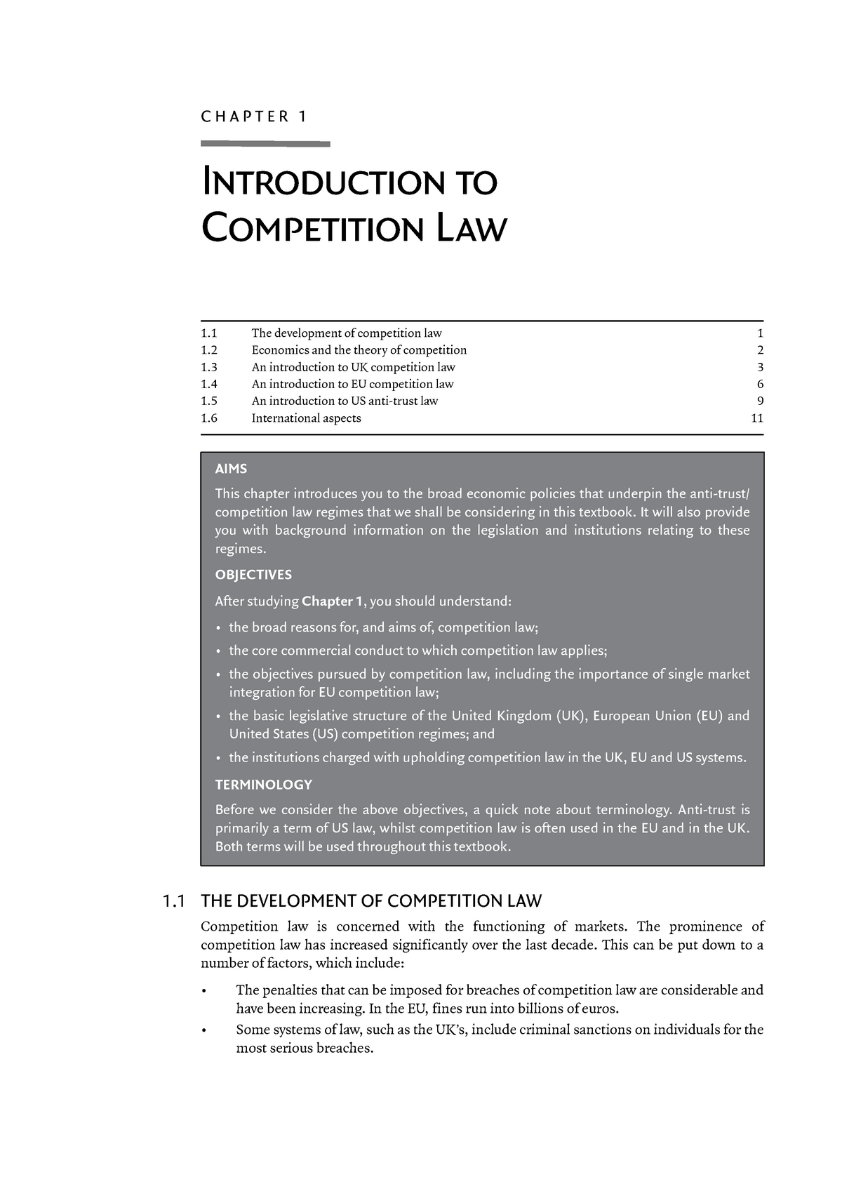 competition law assignment topics