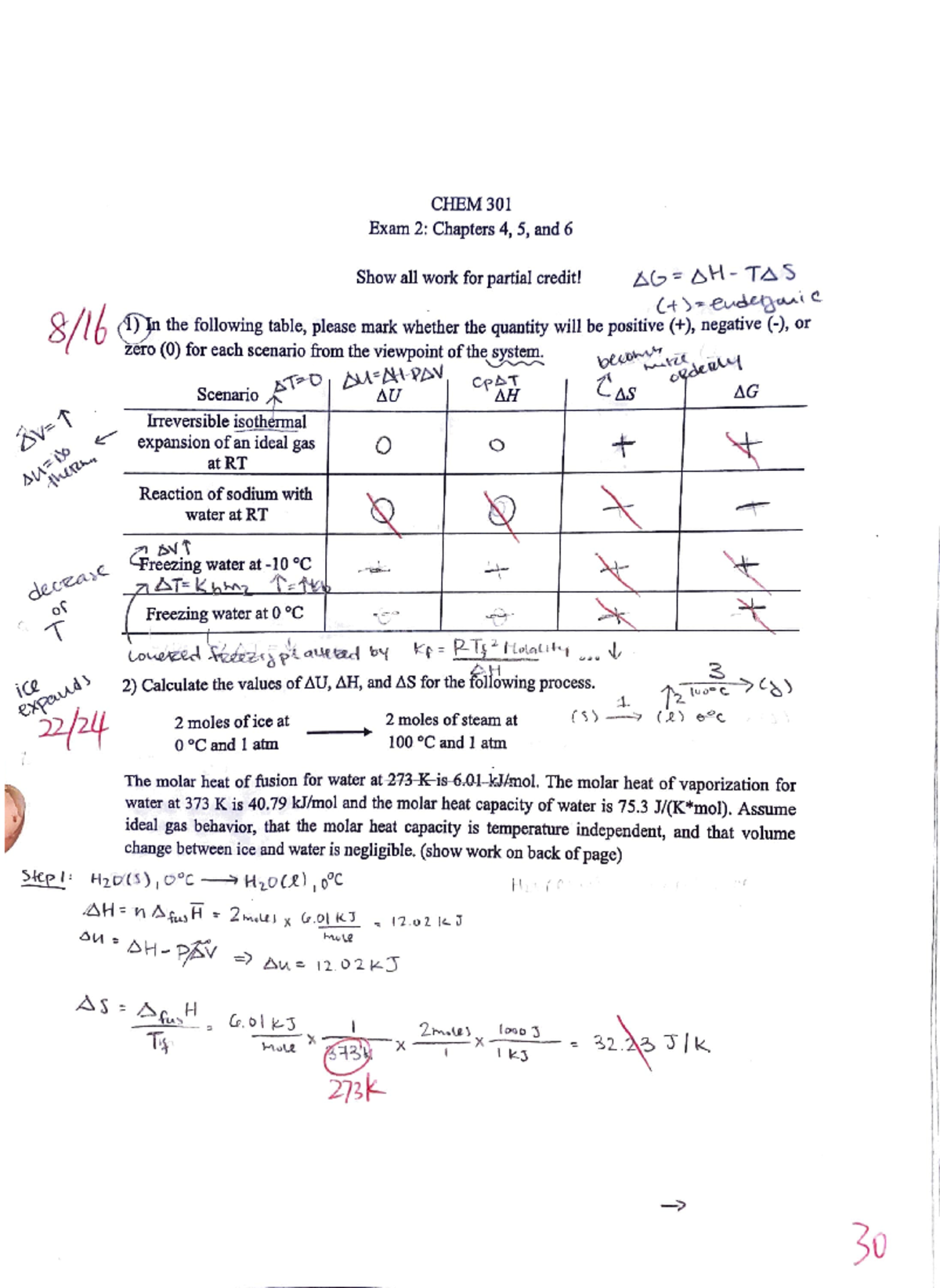 Chem 301 Exam 2 - CHEM 301 - Studocu