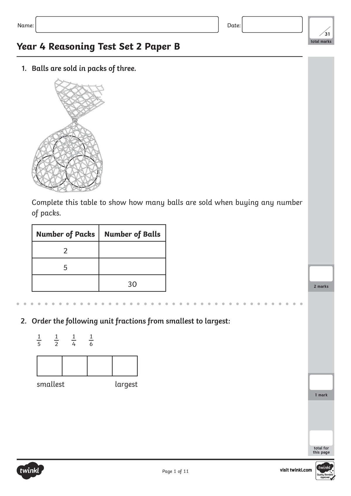 Compare And Order Mixed Numbers Year 4 Reasoning