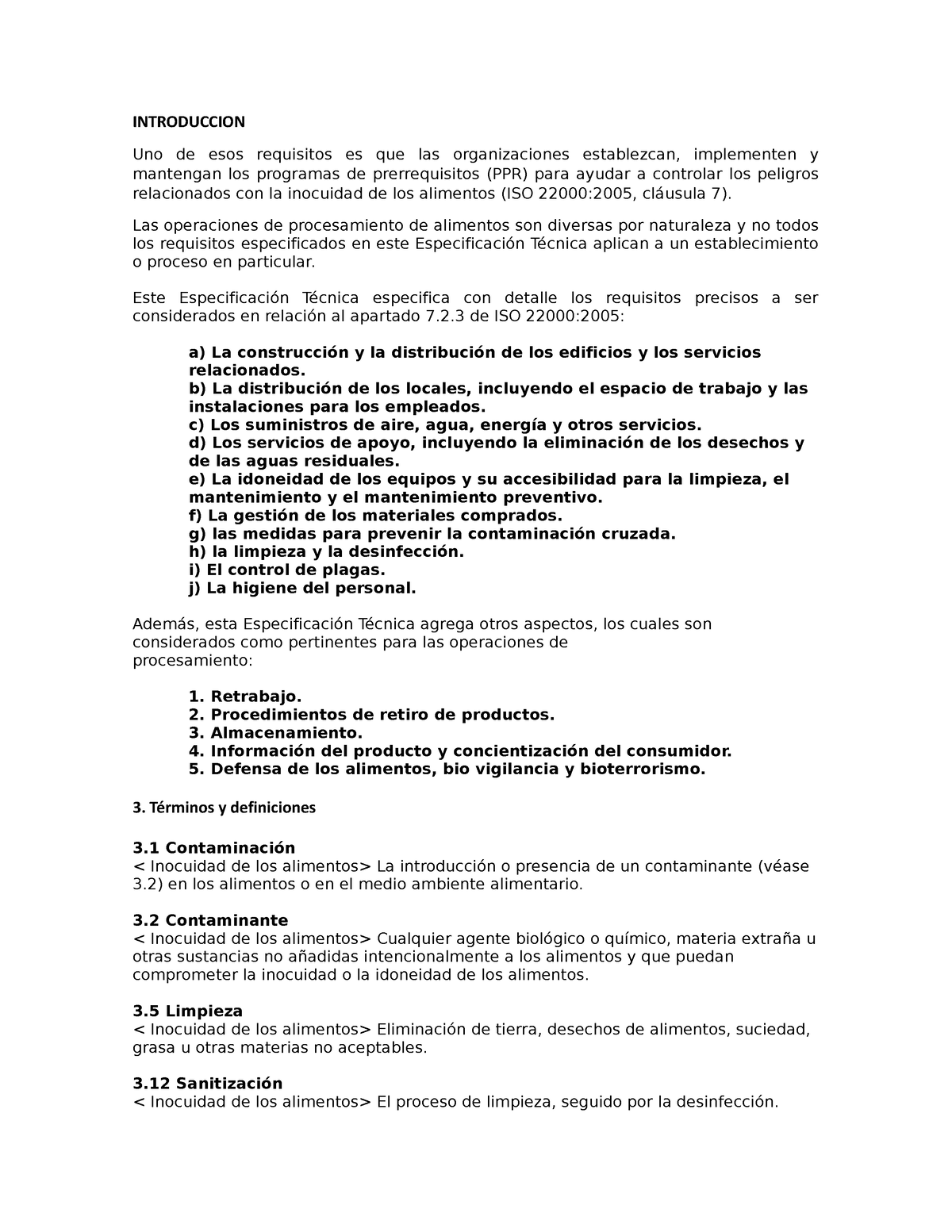 Introduccion GUIA ISO 22002 - INTRODUCCION Uno de esos requisitos es ...