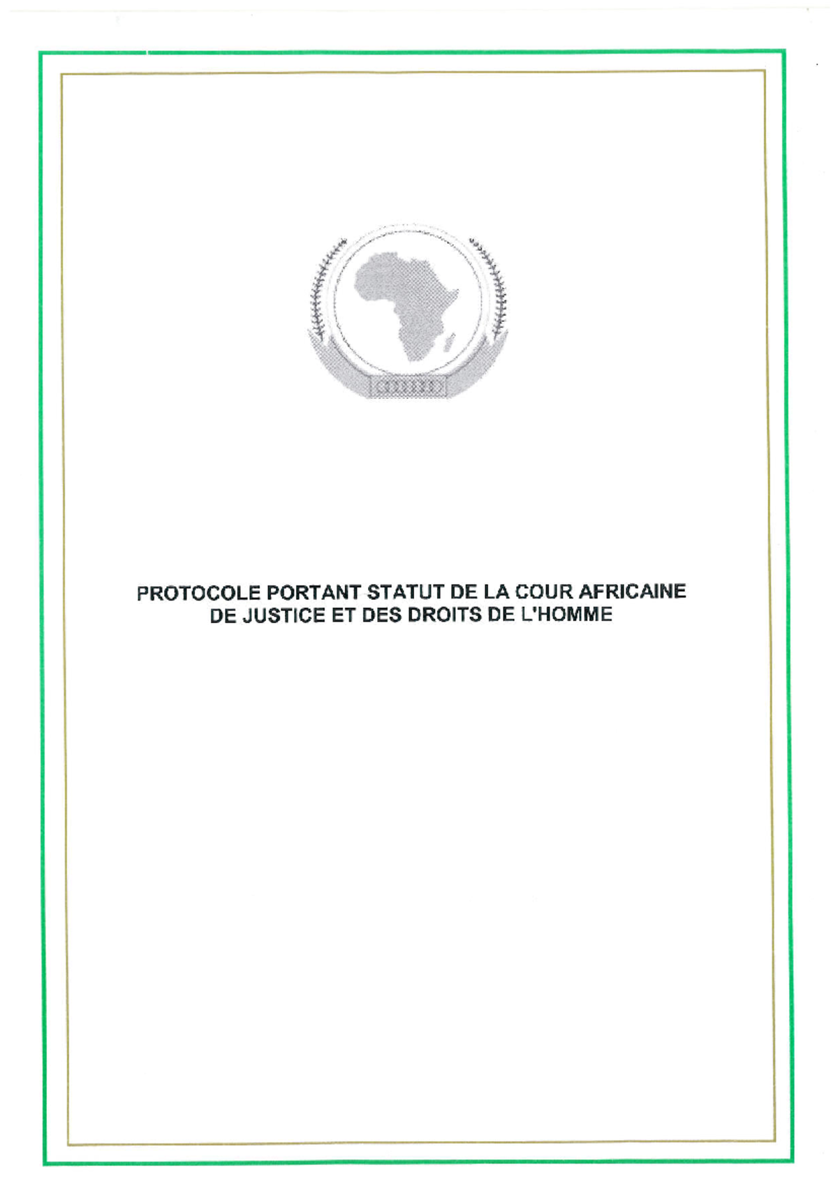 Treaty-protocol on the statute of the african court of justice and ...