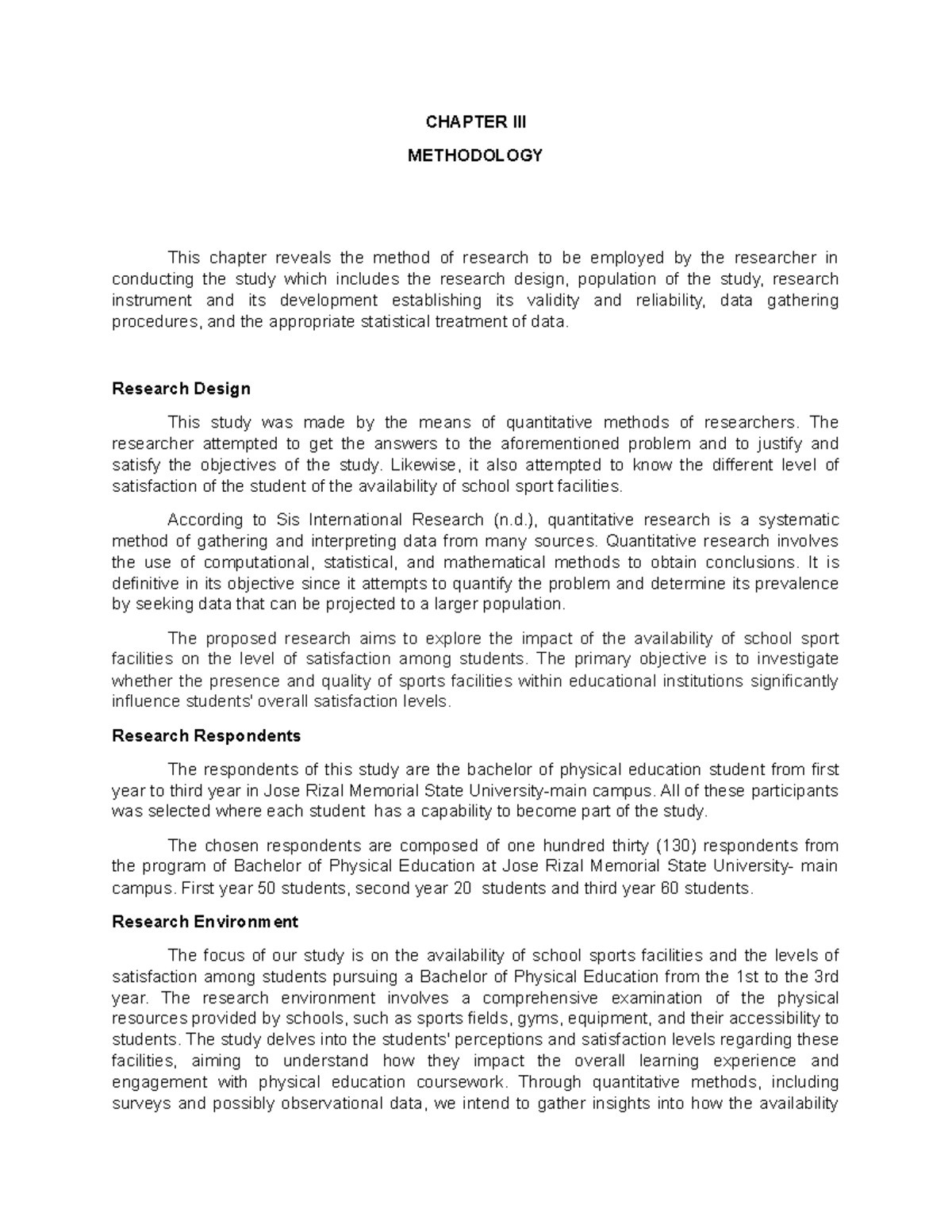 Chapter III - CHAPTER III METHODOLOGY This chapter reveals the method ...