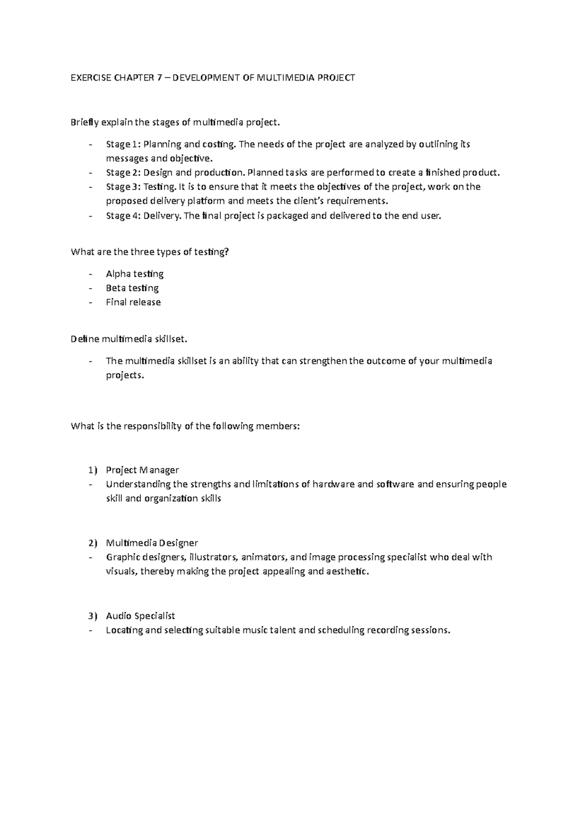 ALIA Exercise Chapter 7 - EXERCISE CHAPTER 7 – DEVELOPMENT OF ...