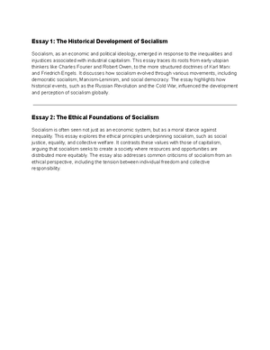 Socials - reviewer part 2 - Google Docs - Essay 3: Socialism in ...