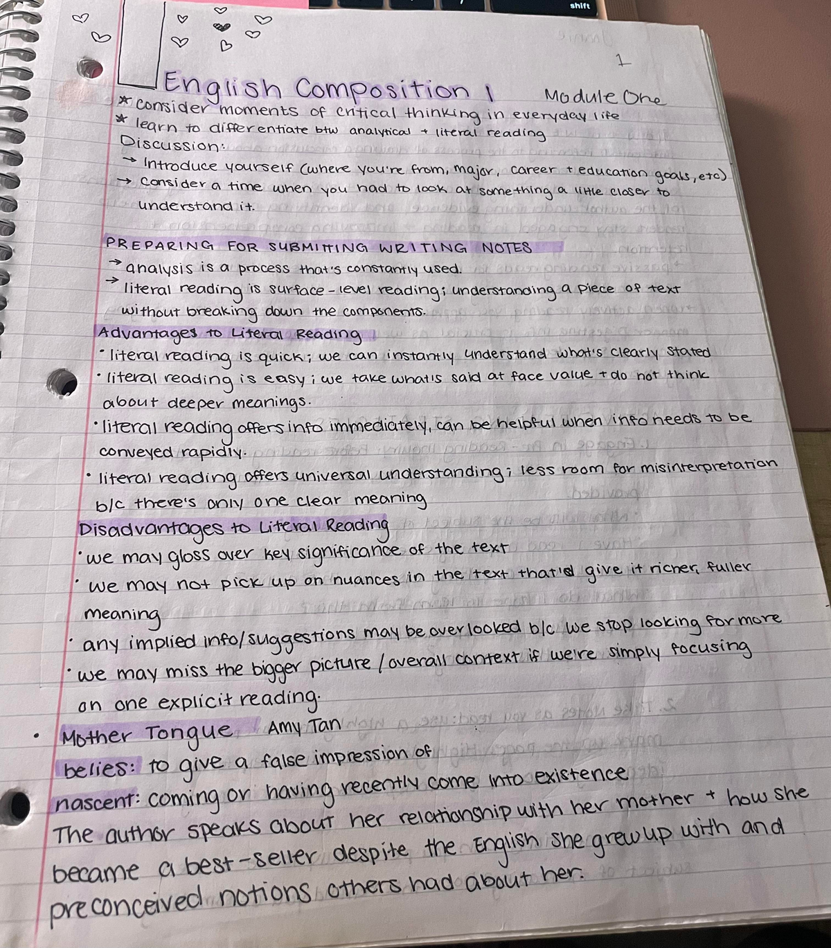 English Composition 1 - Notes over various Modules - ENG122 - Studocu
