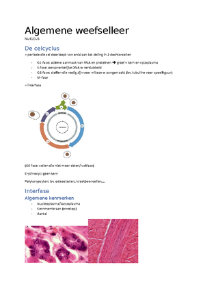 Celbiologie - Samenvatting Celbio - Celbiologie: Membraanstructuren ...