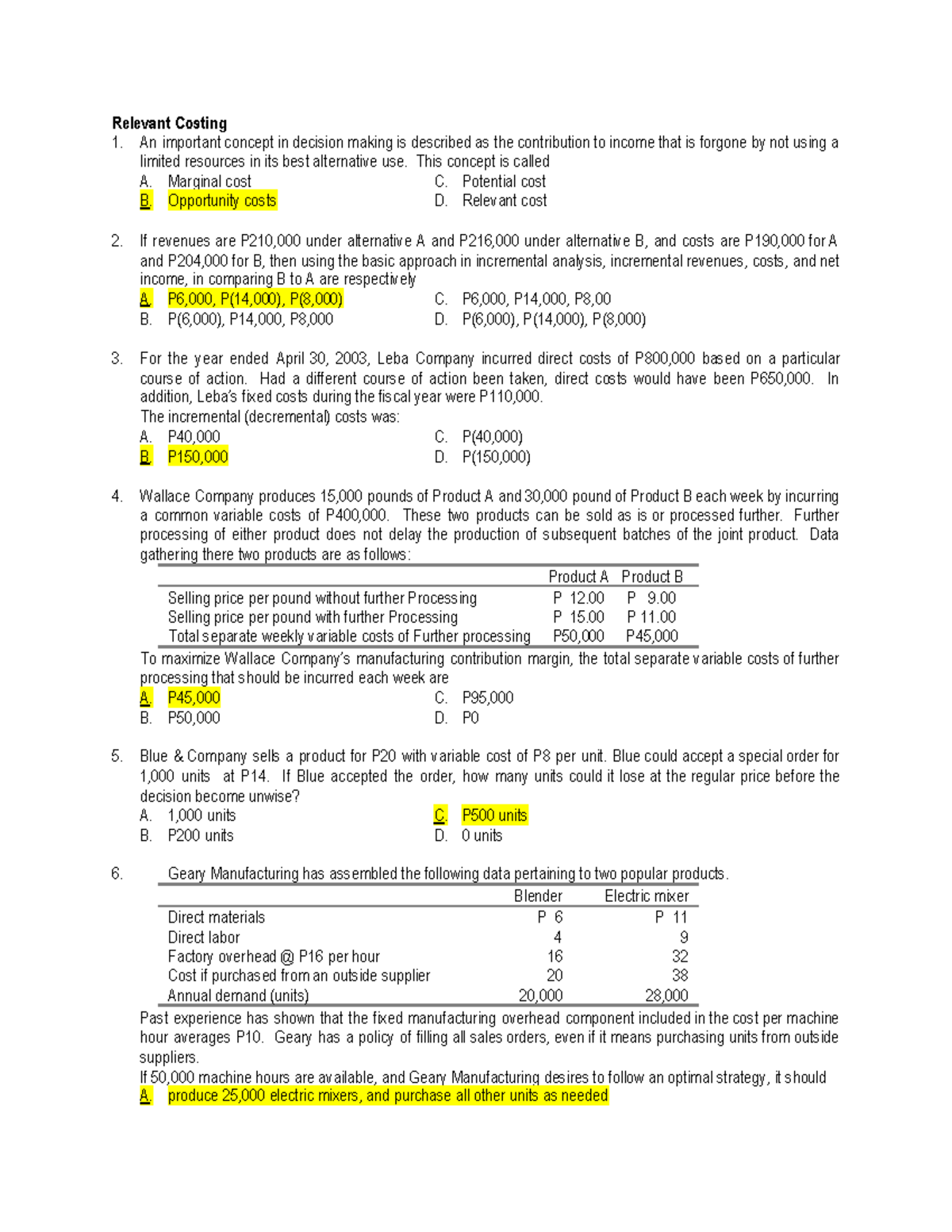 Relevant Costing - Relevant Costing An Important Concept In Decision ...