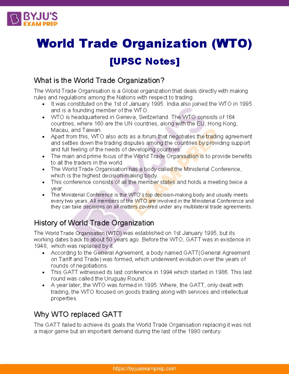 world-trade-organization-upsc-notes-39-world-trade-organization-wto