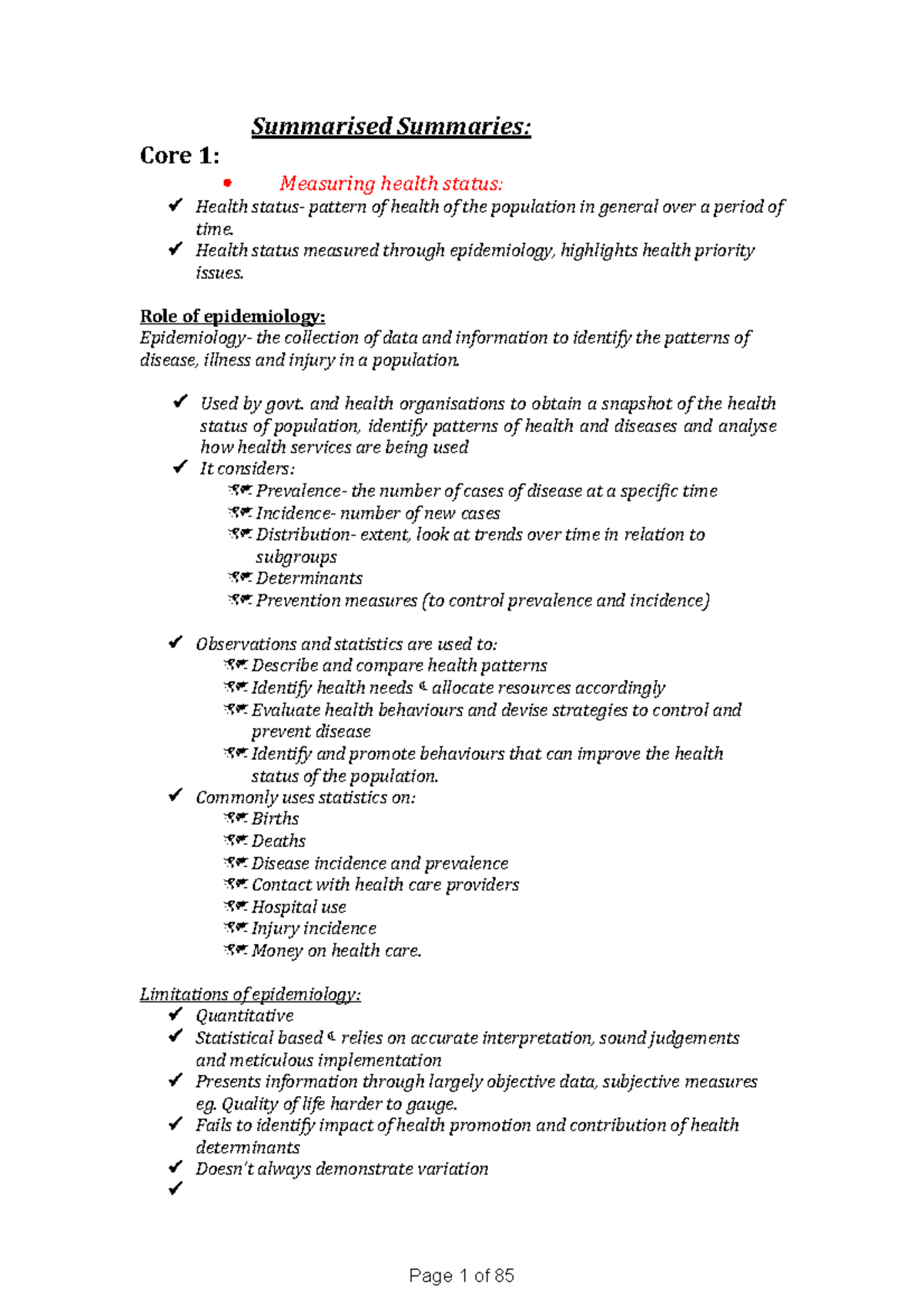 complete-pdhpe-notes-summarised-summaries-core-1-measuring-health