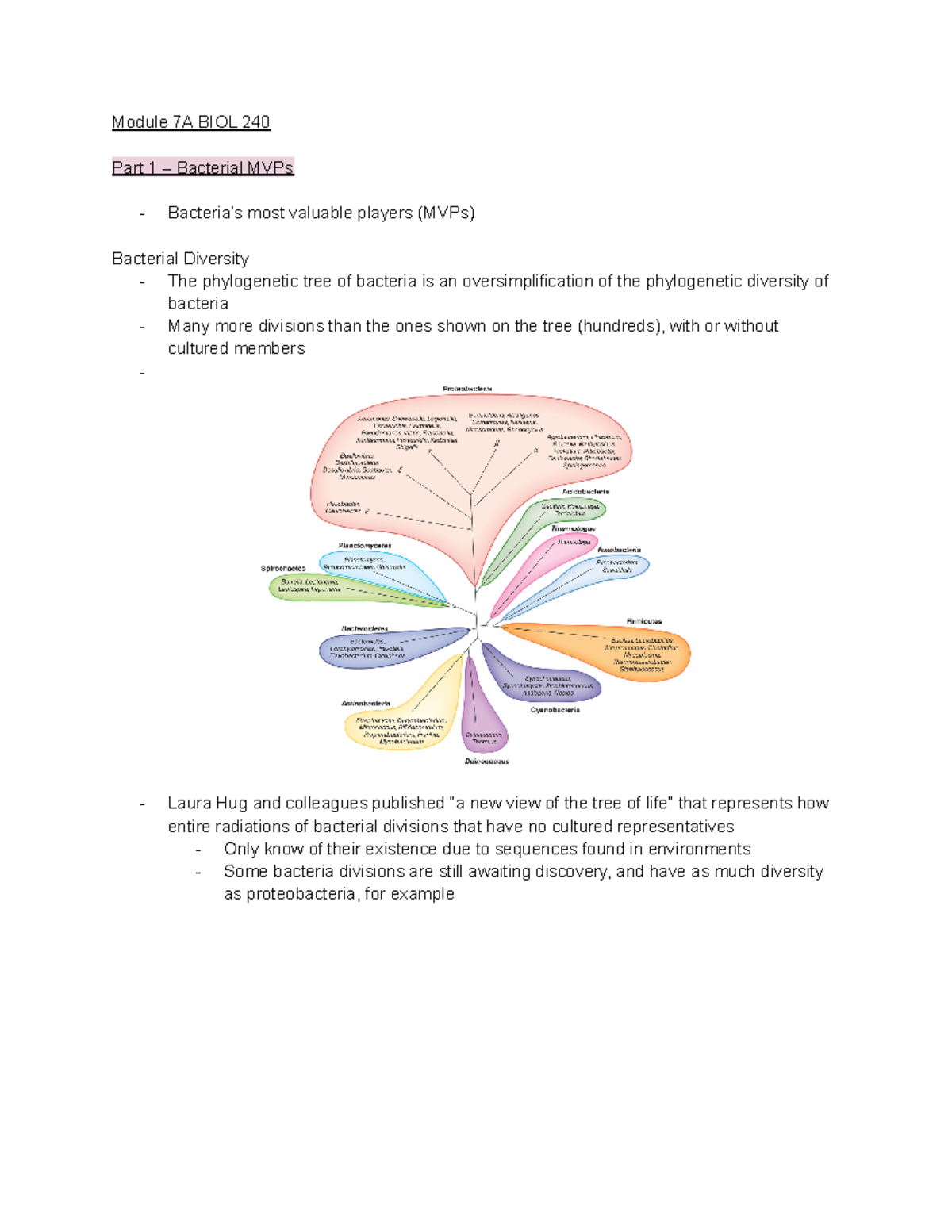 Module 7A BIOL 240 - Unit 7 - Module 7A BIOL 240 Part 1 – Bacterial ...