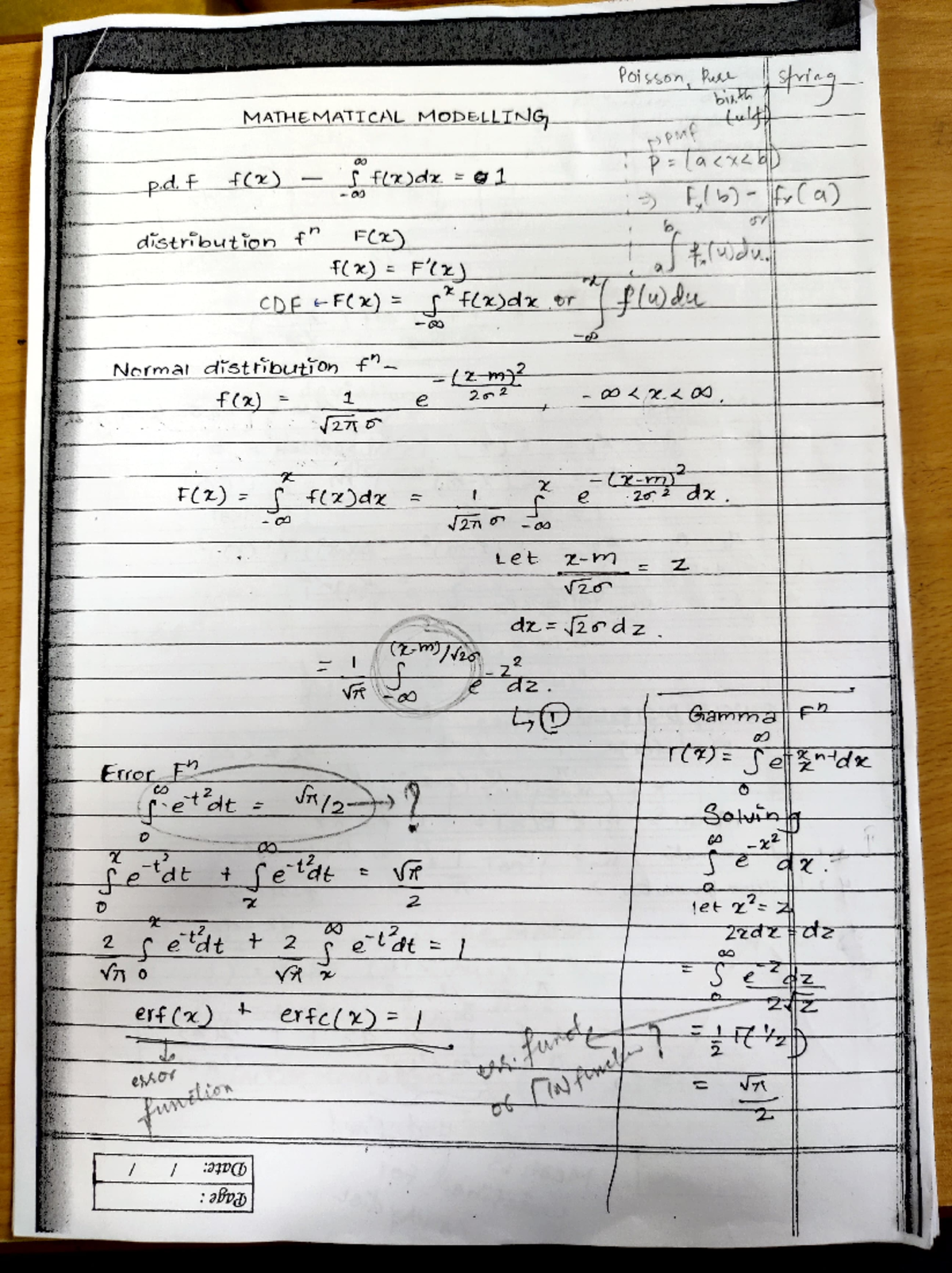 Mathematical Modelling Notes - probability and statistics - Studocu
