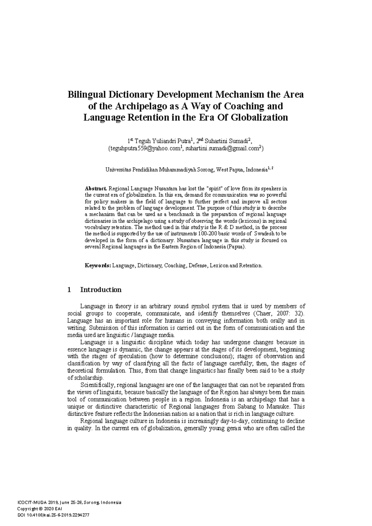 Bilingual dictionary development mechanism the area of the 3z4okxmbr 1 ...