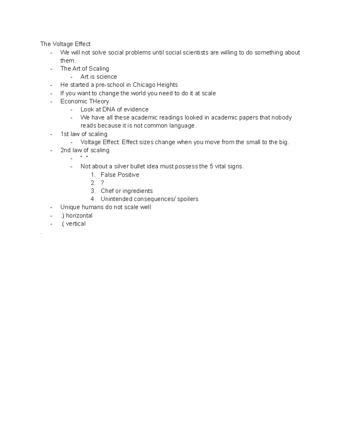 John List Econ Notes The Voltage Effect We will not solve social