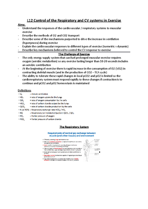 Notes - L2 - STRUCTURAL PROPERTIES OF MUSCLE - 5BBL0211 Exercise and ...