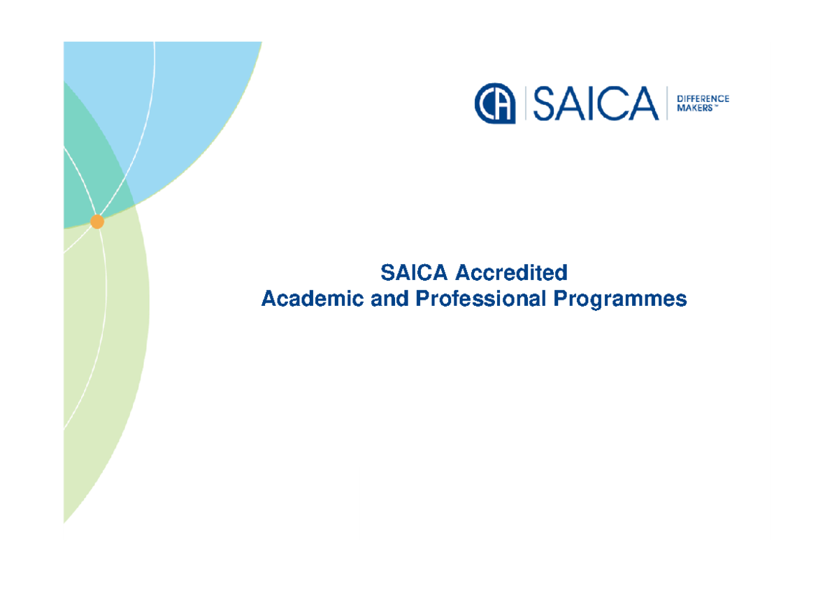 List of accredited programmes 30 January 2023 - SAICA Accredited ...