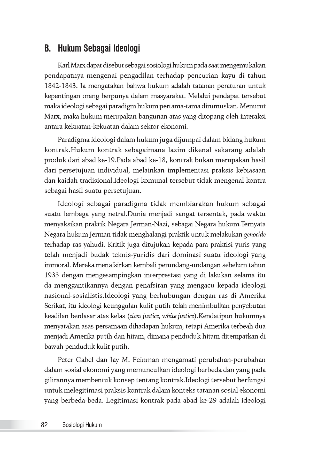 Sosiologi Hukum-32 - 82 Sosiologi Hukum B. Hukum Sebagai Ideologi Karl ...