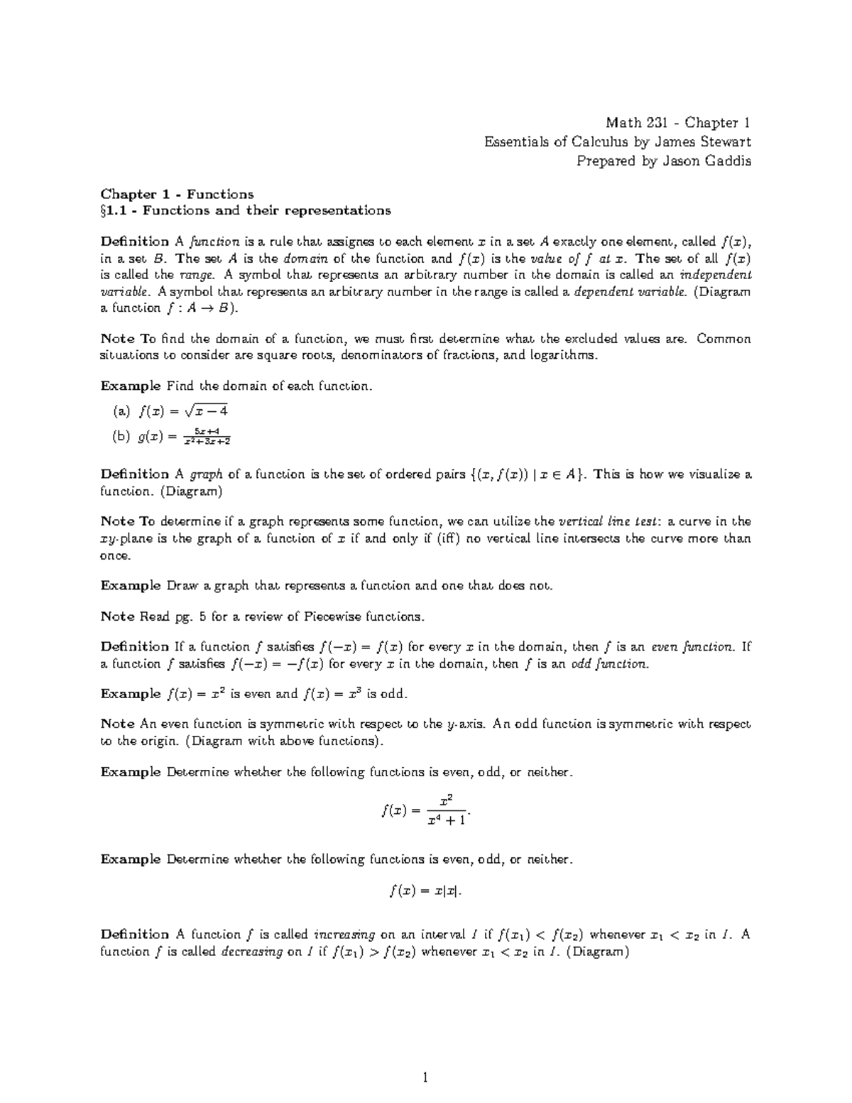 Chapter 2 - This a document we studied in the last semester - Math 231 ...