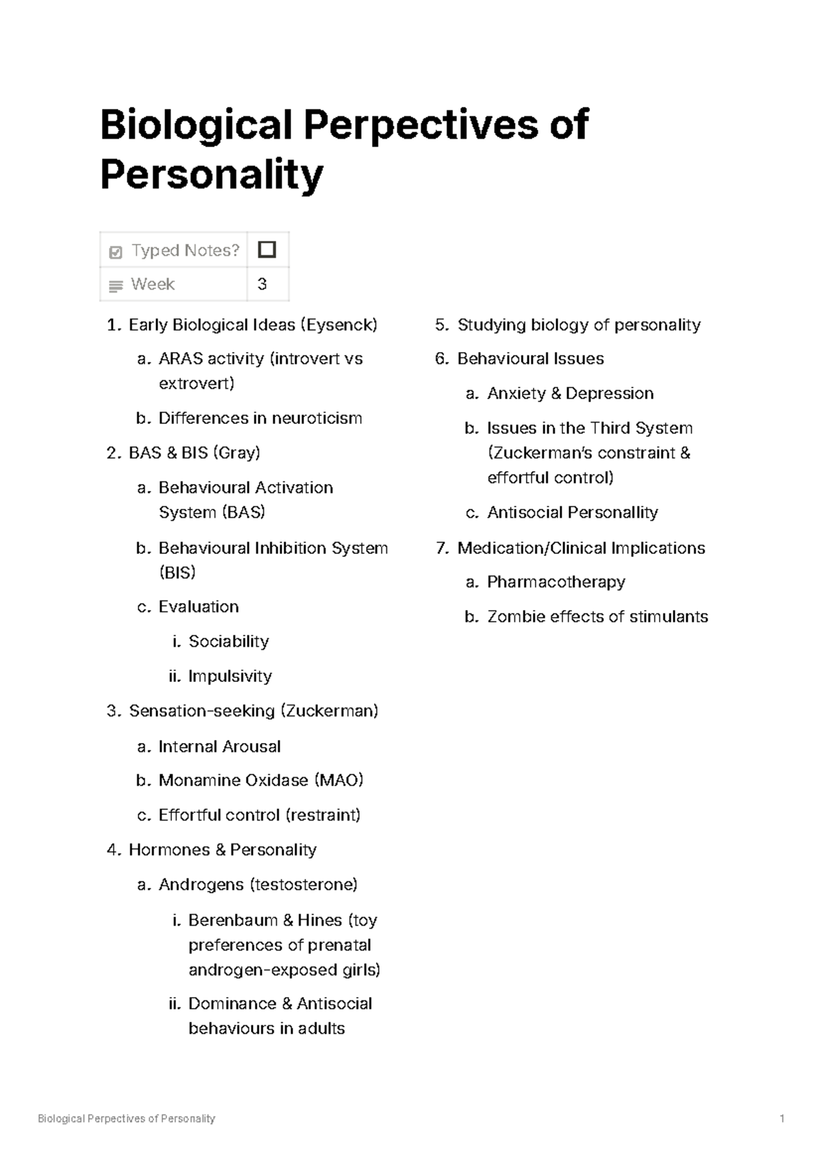 Biological Perspectivesof Personality - Biological Perpectives of ...