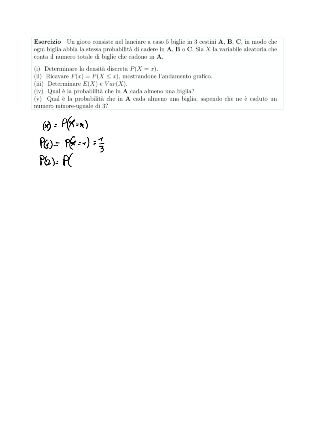 Esercizi Di Calcolo Combinatorio 1 - Calcolo Delle Probabilità E ...