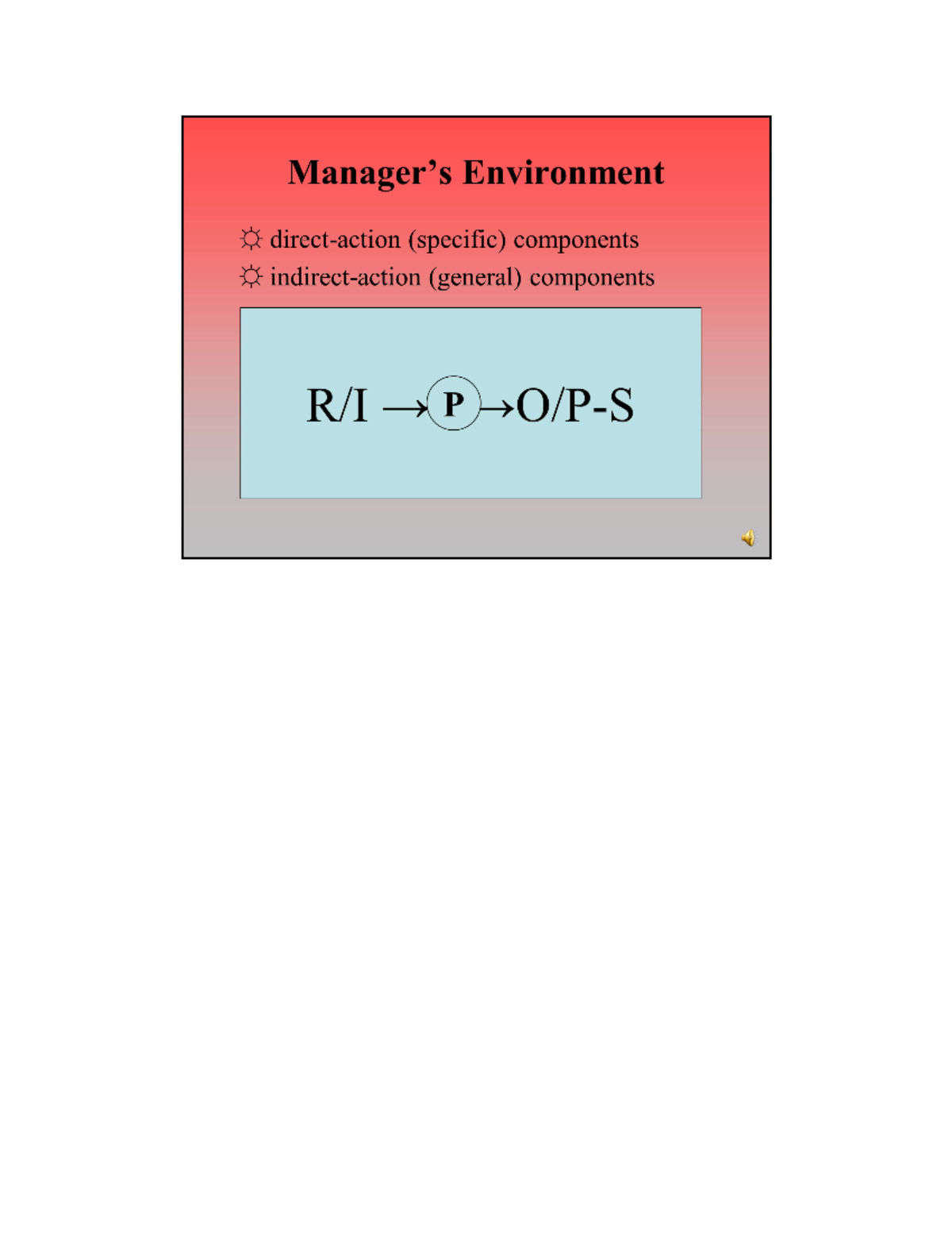 MGT Power Point - 3.manager's environment - Remember the RIPOPS model ...