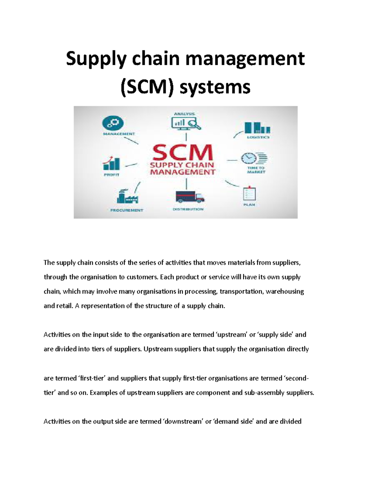 Supply chain management (SCM) system - Supply chain management (SCM ...