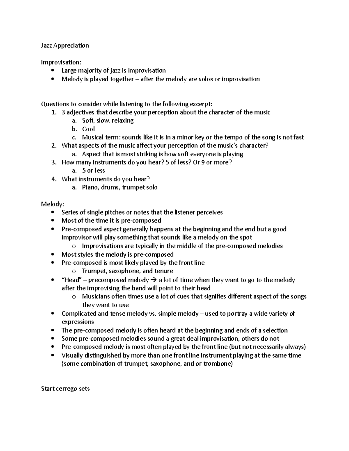 Jazz Appreciation Notes Day 1 Jazz Appreciation Improvisation Large Jazz Appreciation Notes Day 1 Jazz Appreciation Improvisation Large