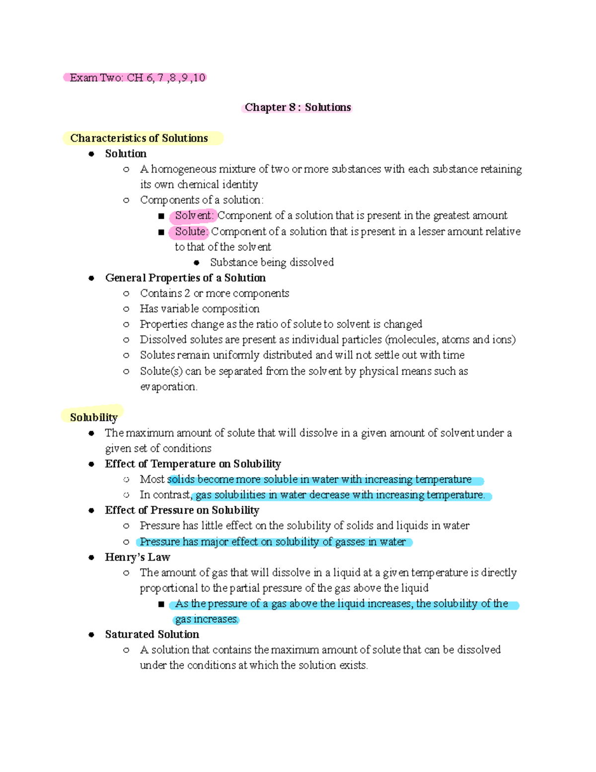 Chapter 8 Solutions - Exam Two: CH 6, 7 ,8 ,9 , Chapter 8 : Solutions ...