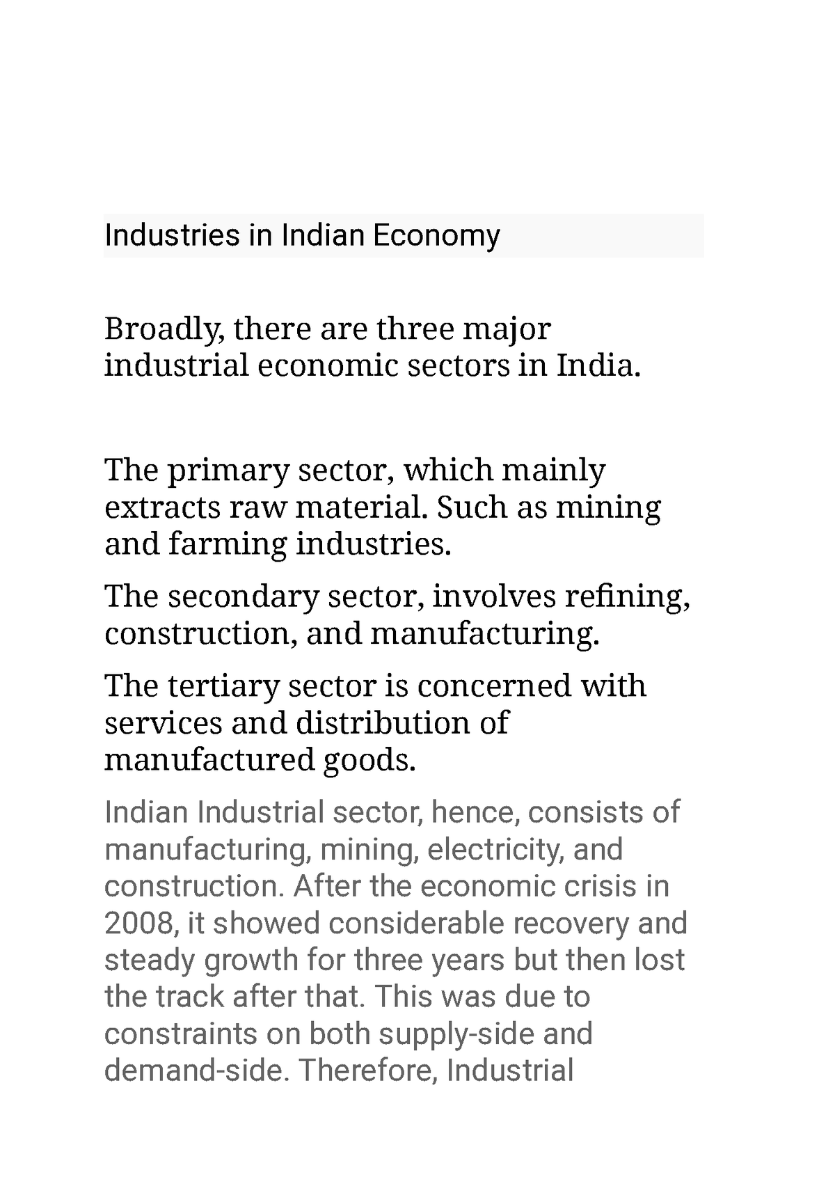 essay on management of industries in india