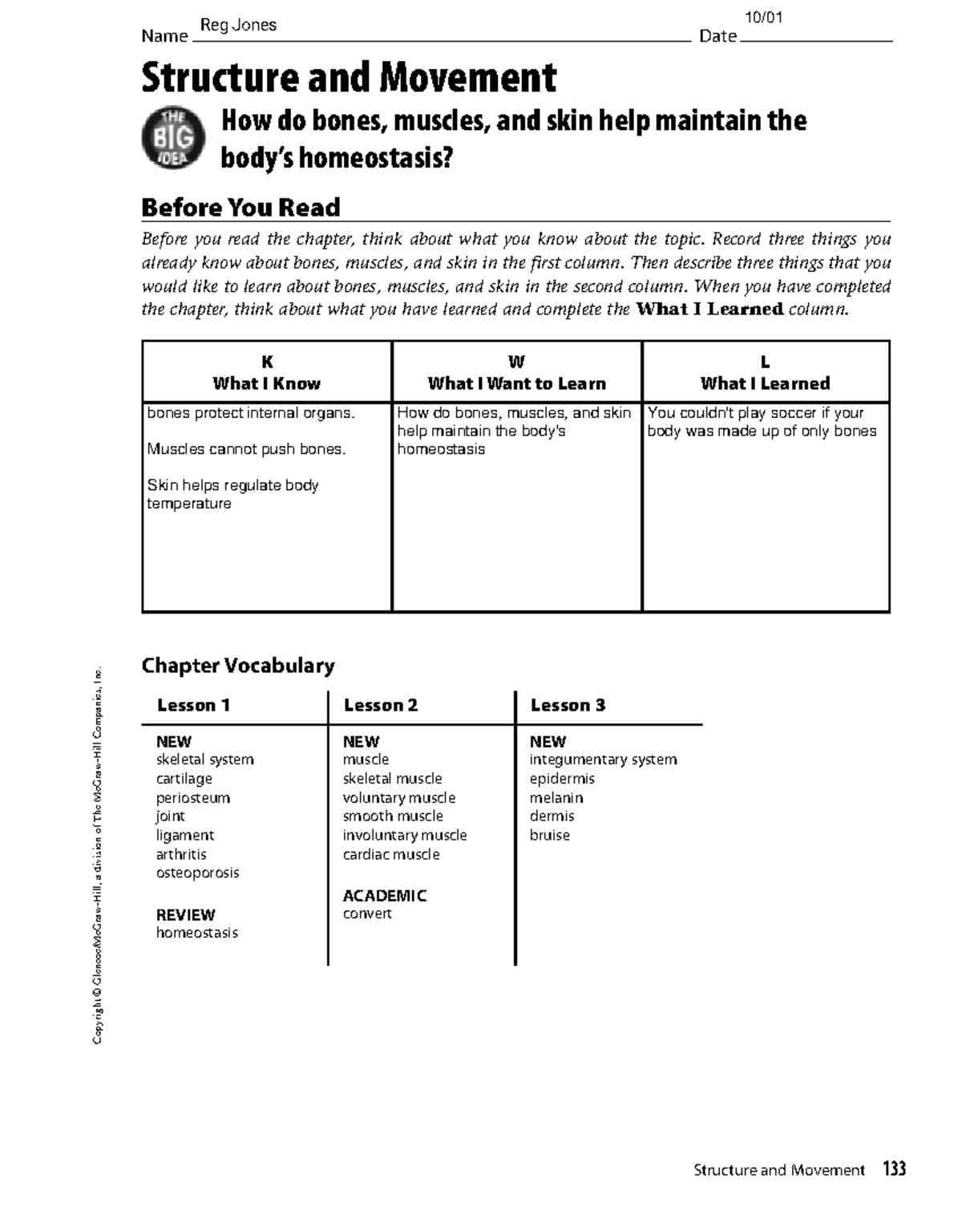 Anatomy Science Notebook - How do bones, muscles, and skin help ...