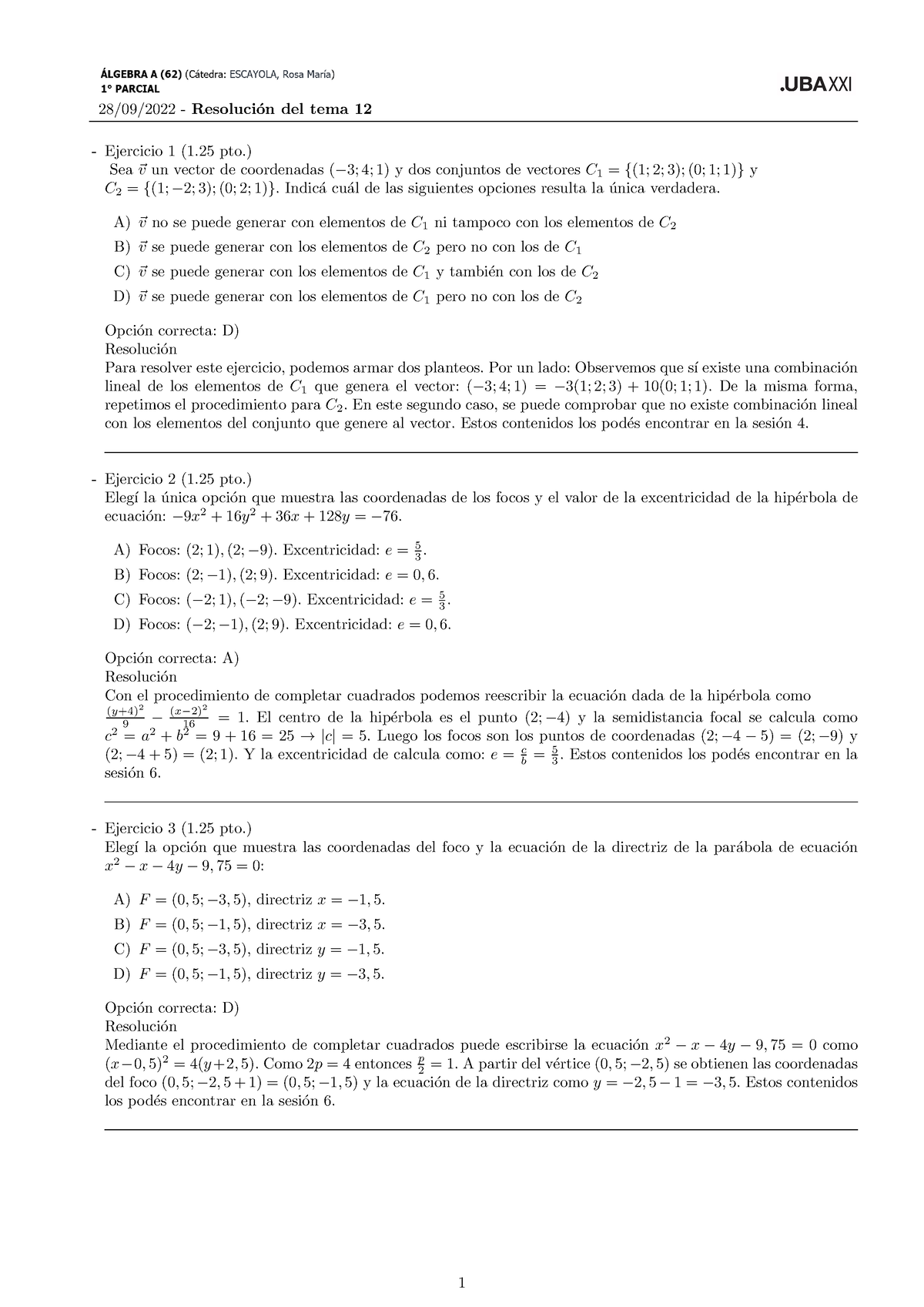 2022 2C 1er P Lgebra A Tema12 Resolucion - 28/09/2022 -Resoluci ́on Del ...