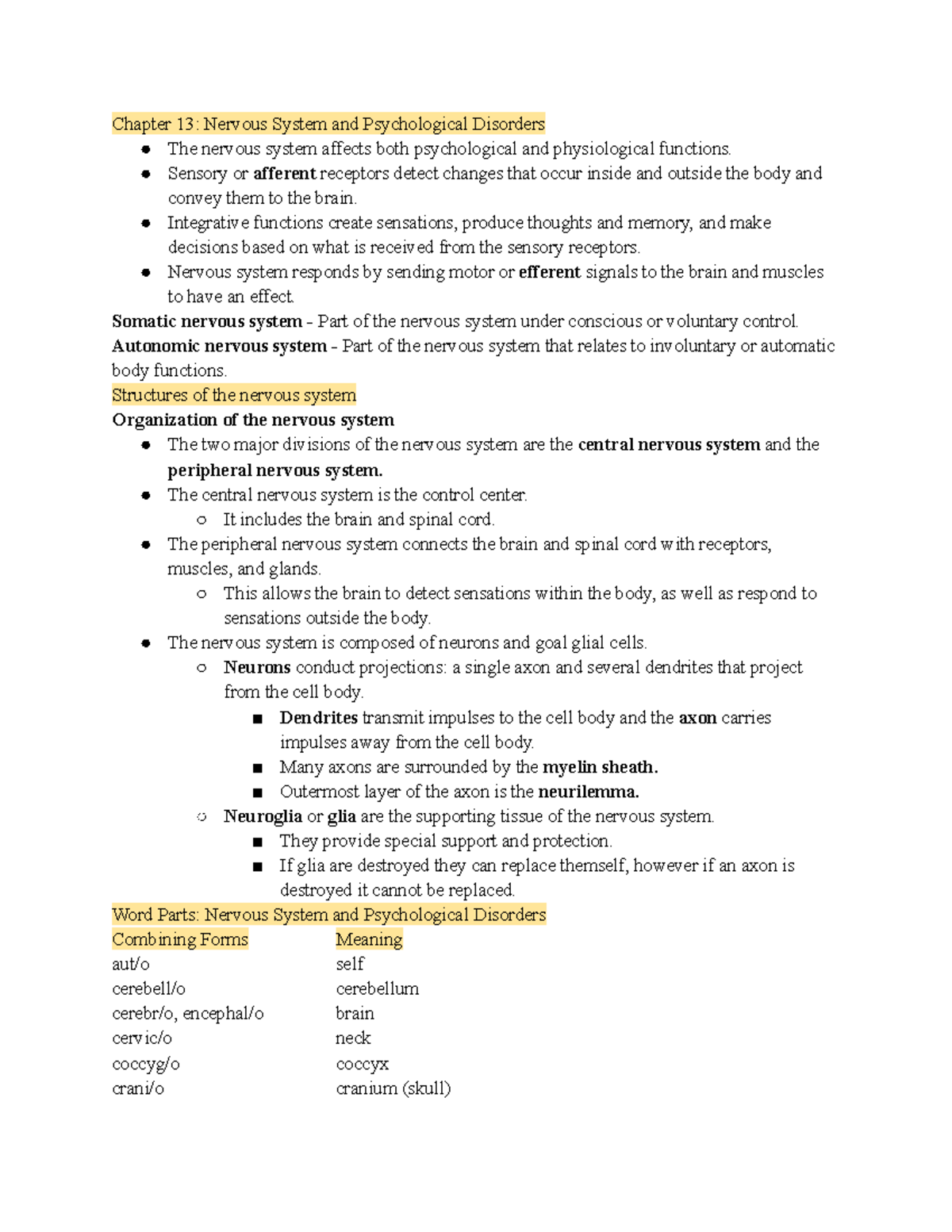 unit 4 med term assignment chapter 13