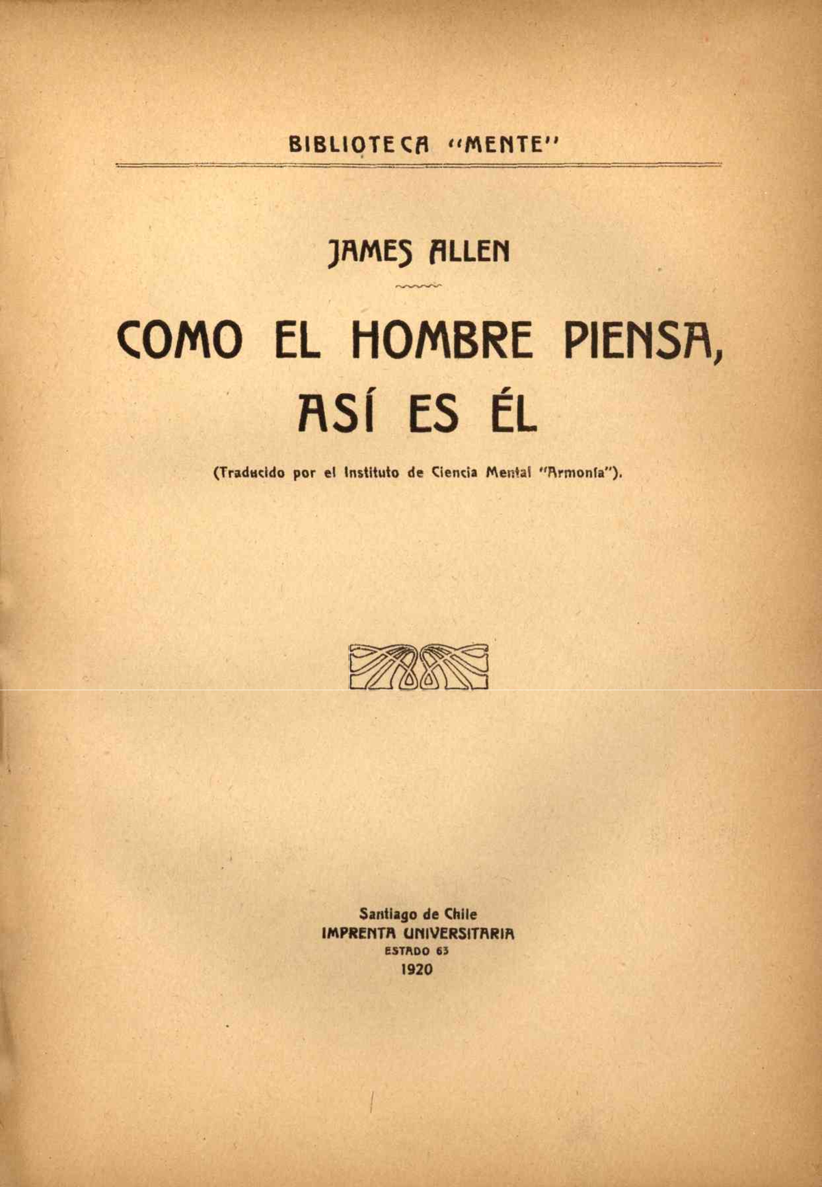 Como el hombre piensa así es el - BIBLIOTECA 