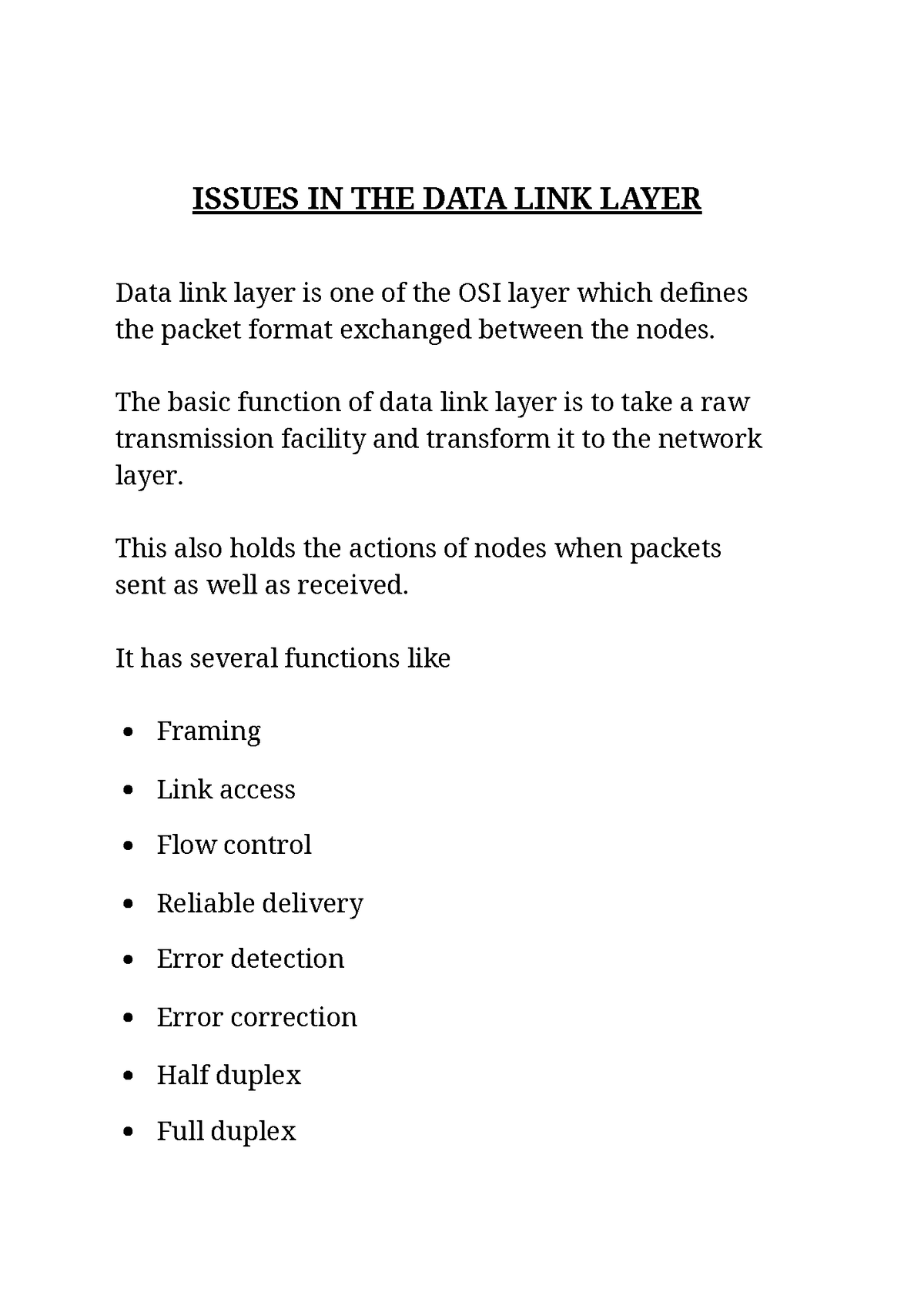 issues-in-the-data-link-layer-issues-in-the-data-link-layer-data-link