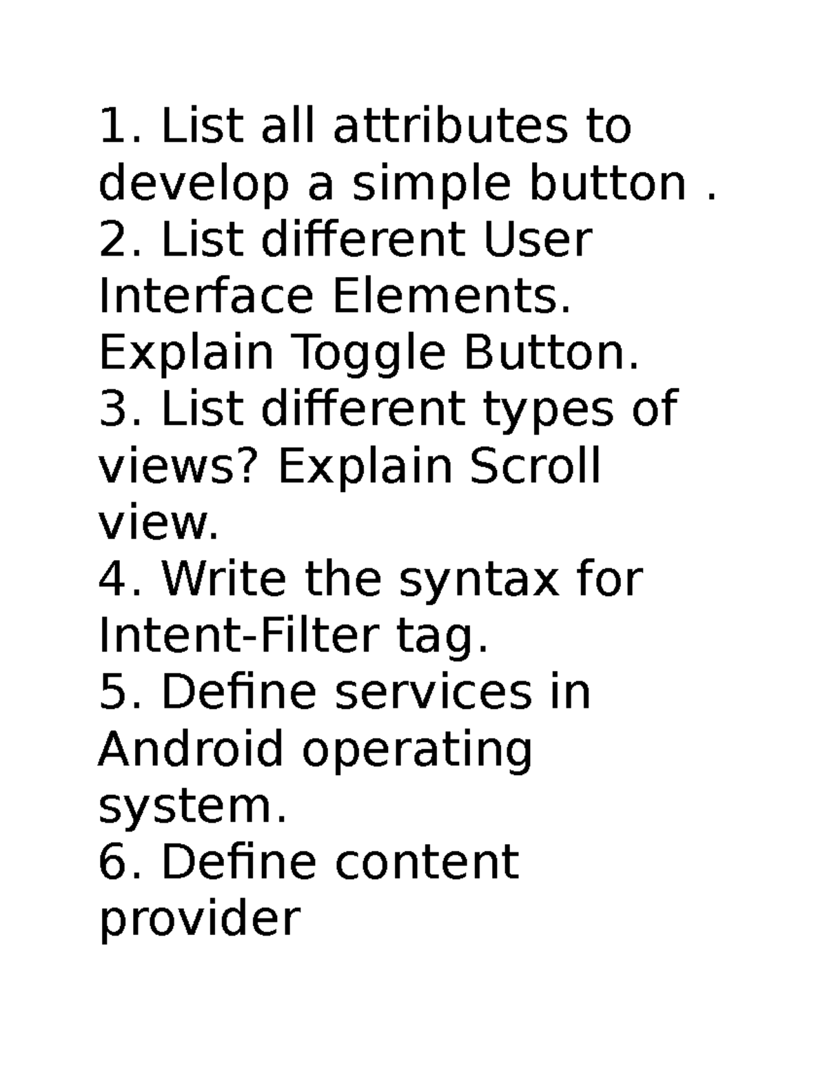 Mad assignment 2 and 3 - List all attributes to develop a simple button ...