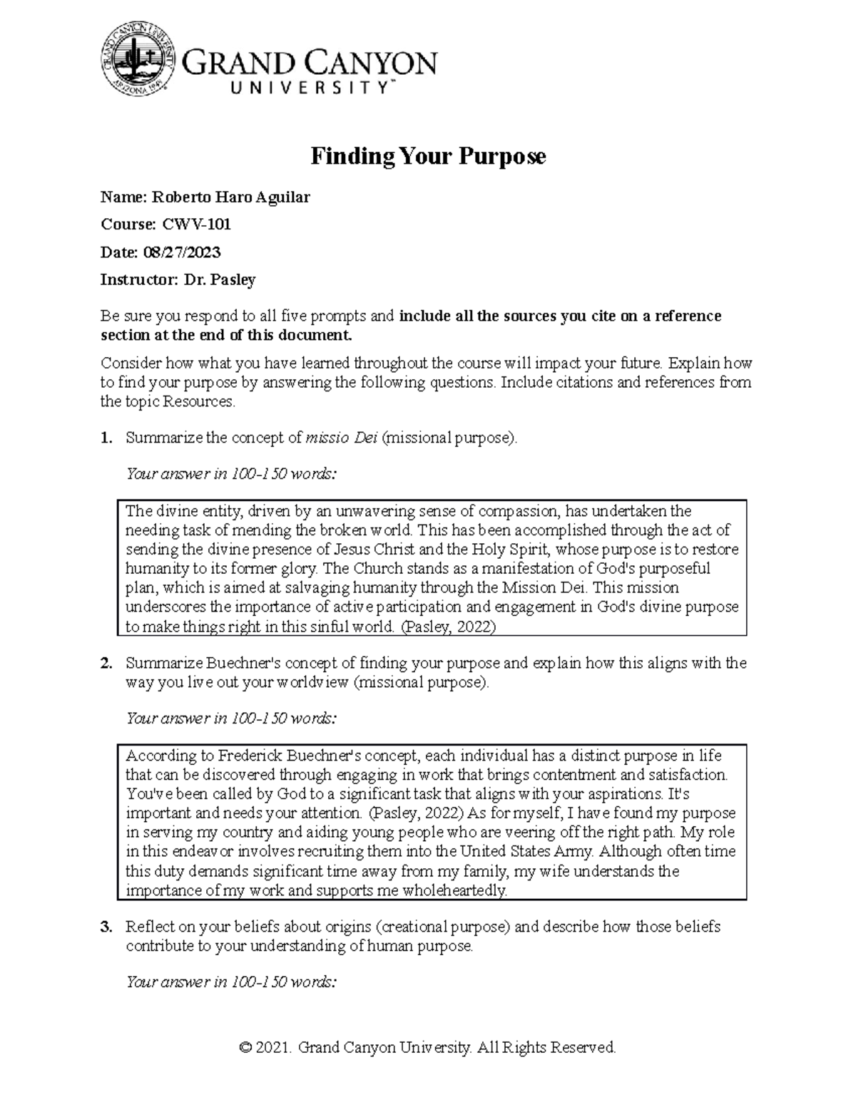 Finding Your Purpose Cwv 101 - x28r2j5